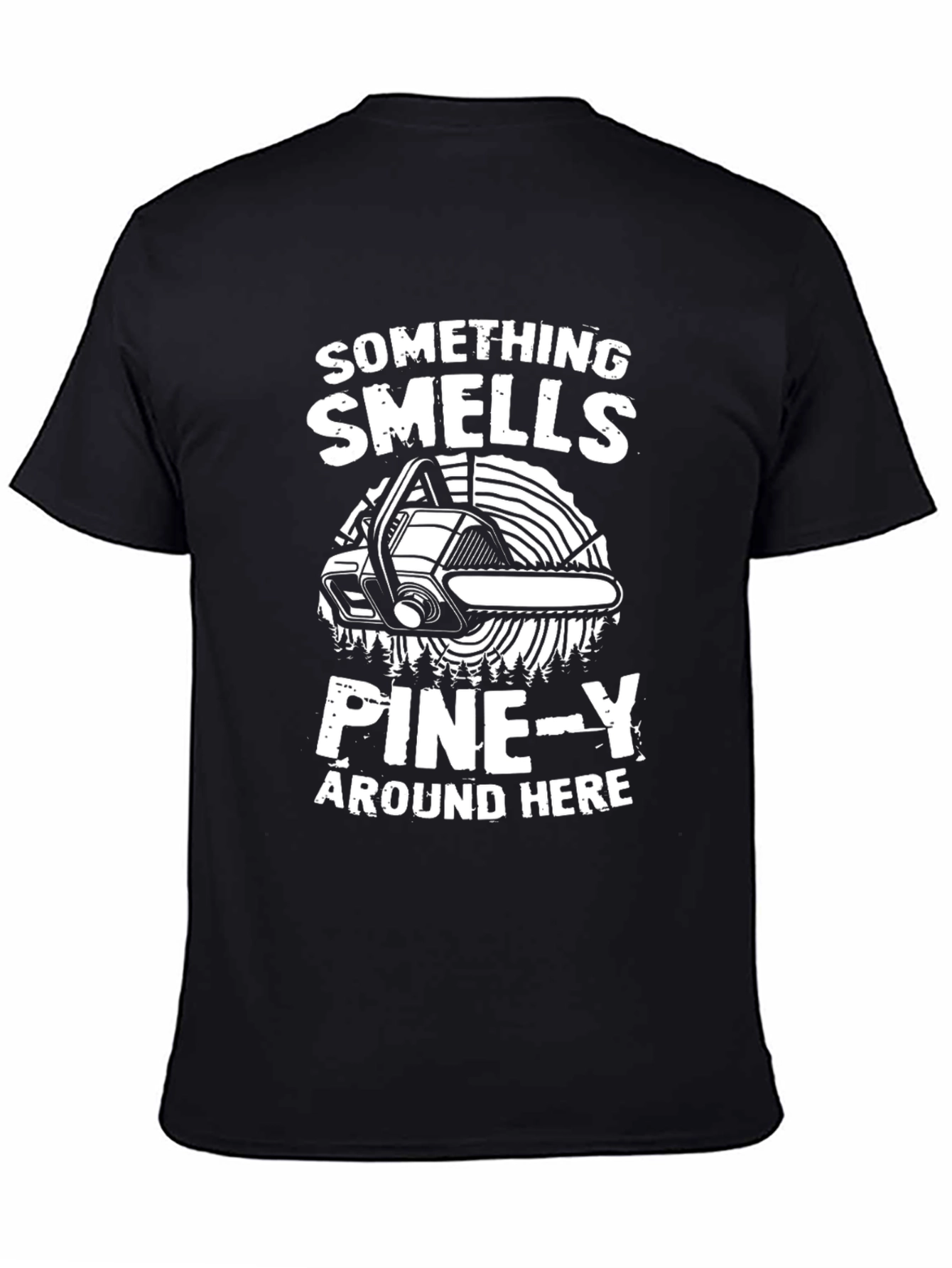 Black Something Smells Pine-y T-Shirt view 4