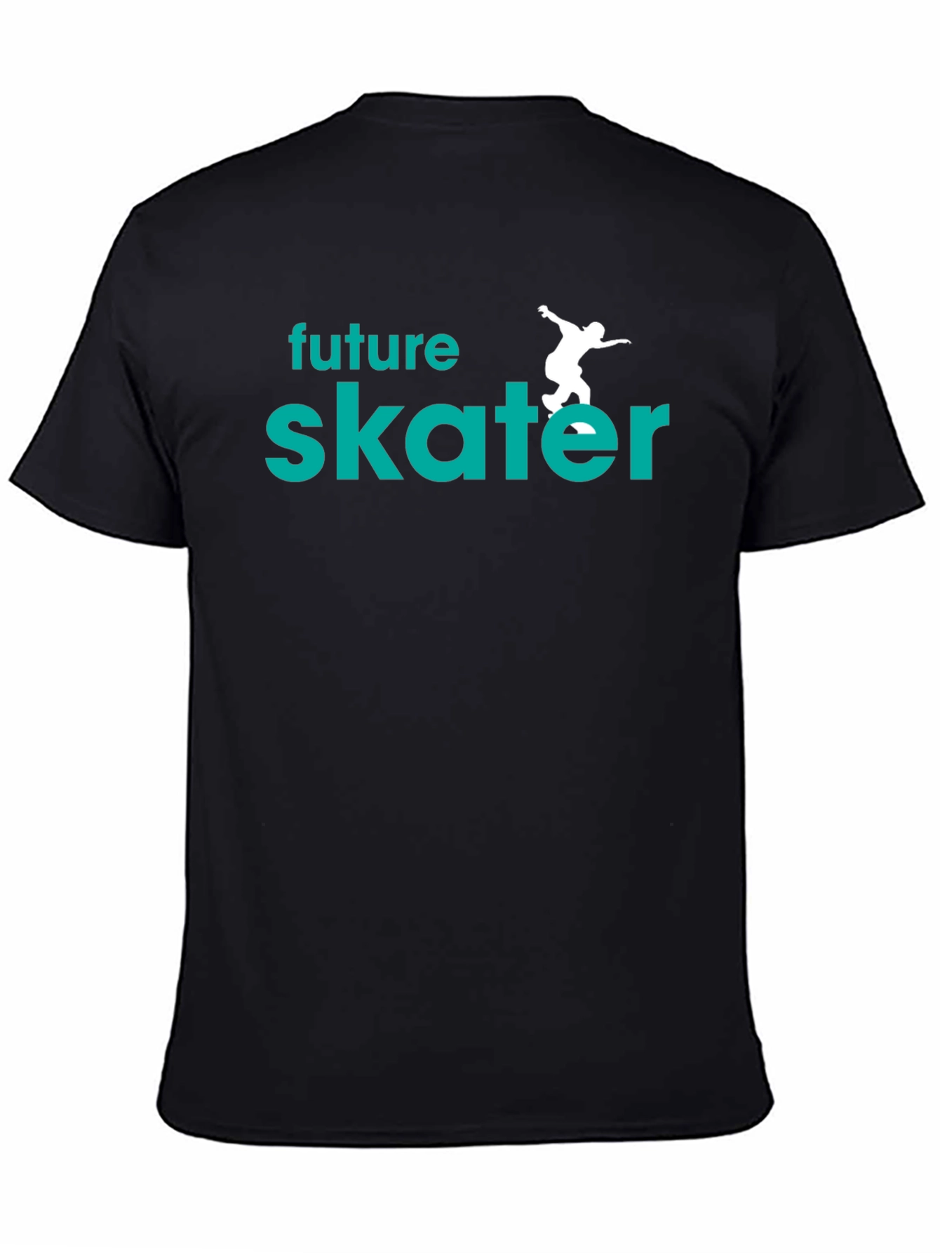 Black Future Skater Graphic Tee - Stylish Skateboarder T-Shirt view 4