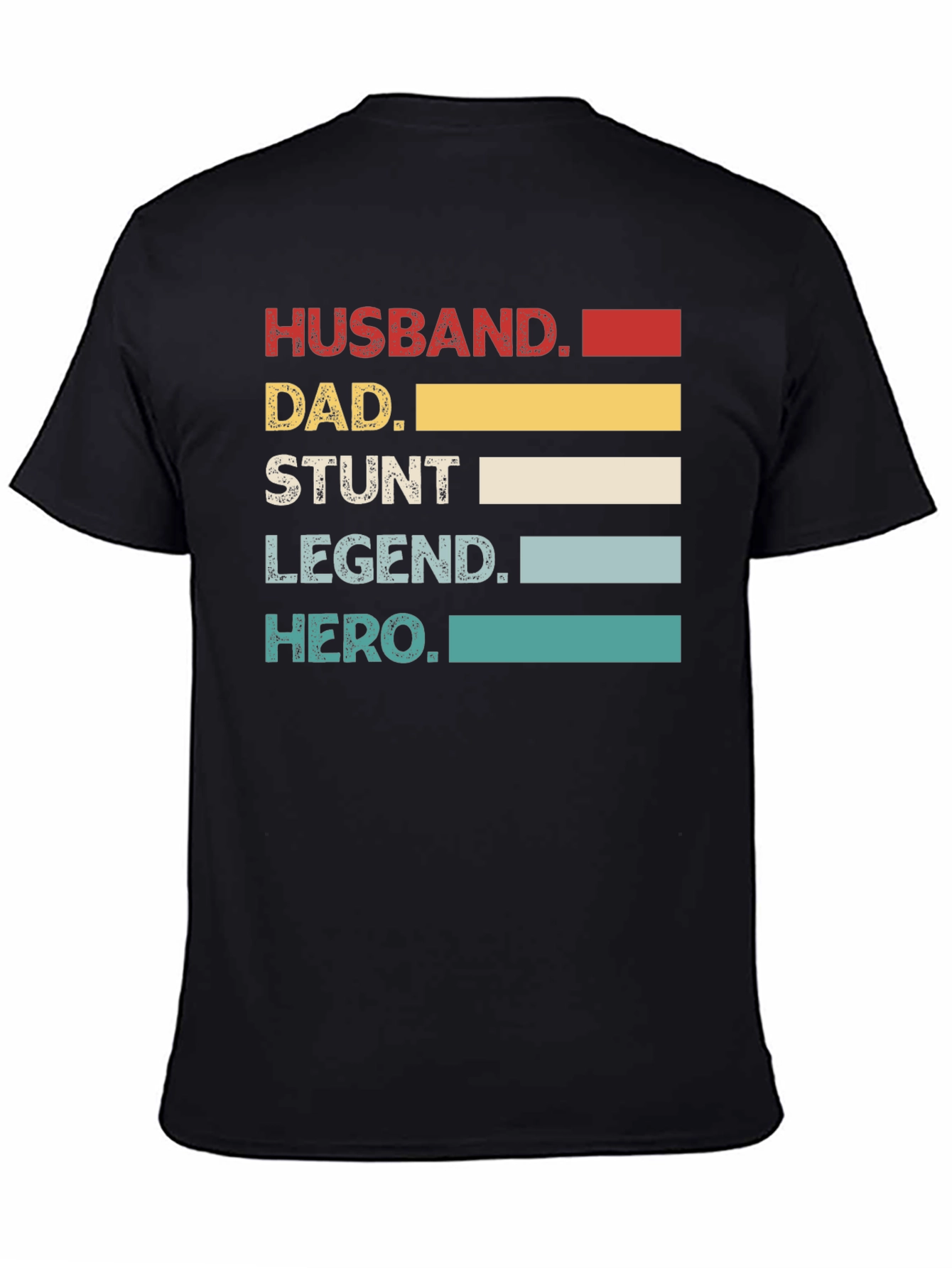 Black Husband Dad Stunt Legend Hero T-Shirt view 4