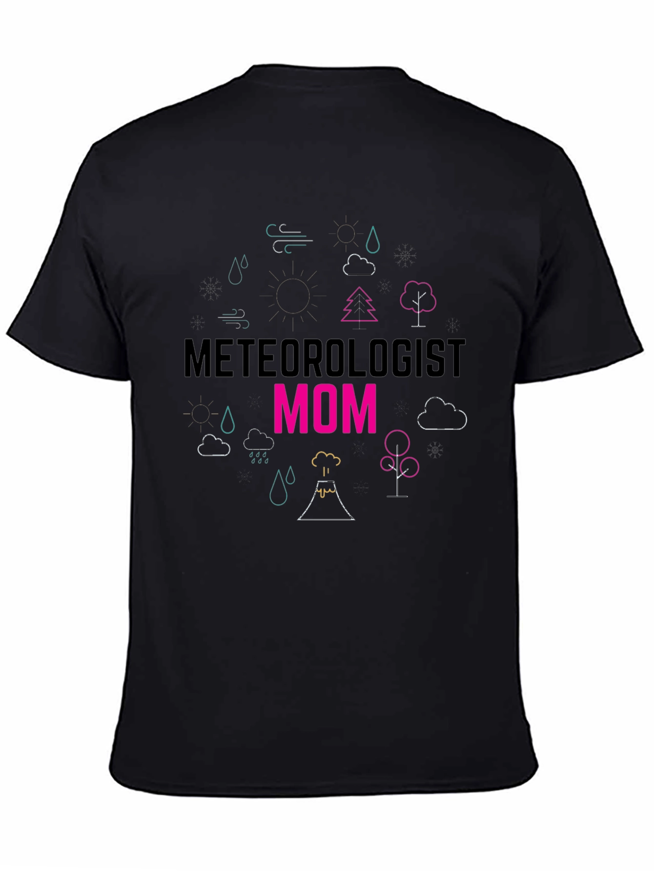 Black Meteorologist Mom T-Shirt - Weather Lover Tee view 4