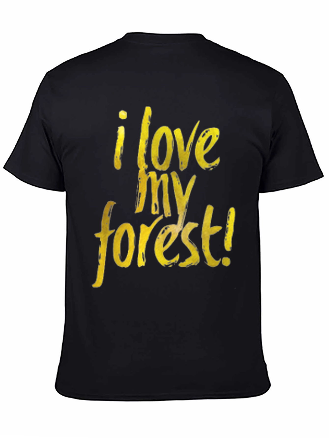 Black I Love My Forest Black Graphic T-Shirt view 4