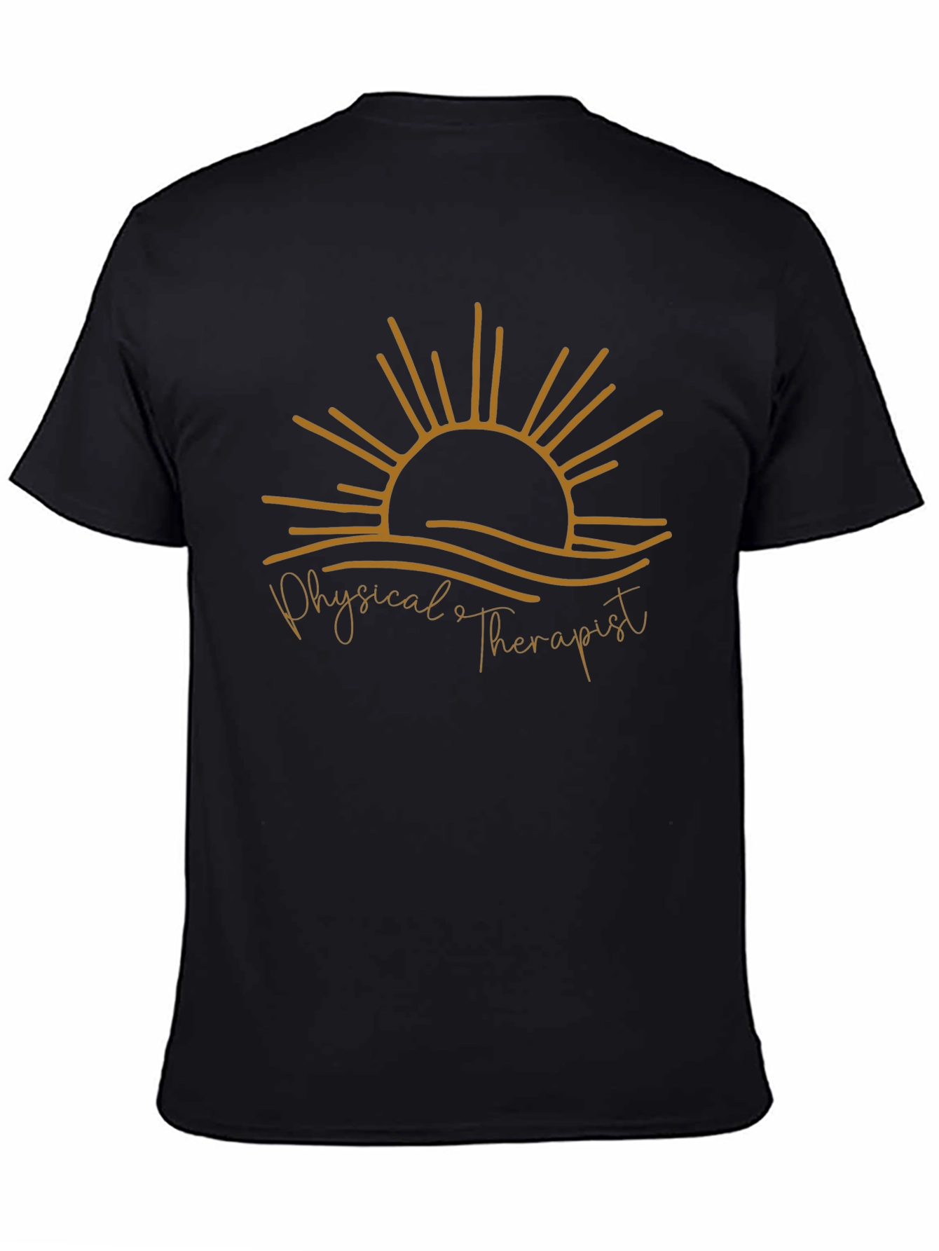 Black Physical Therapist Sun Graphic Tee view 4