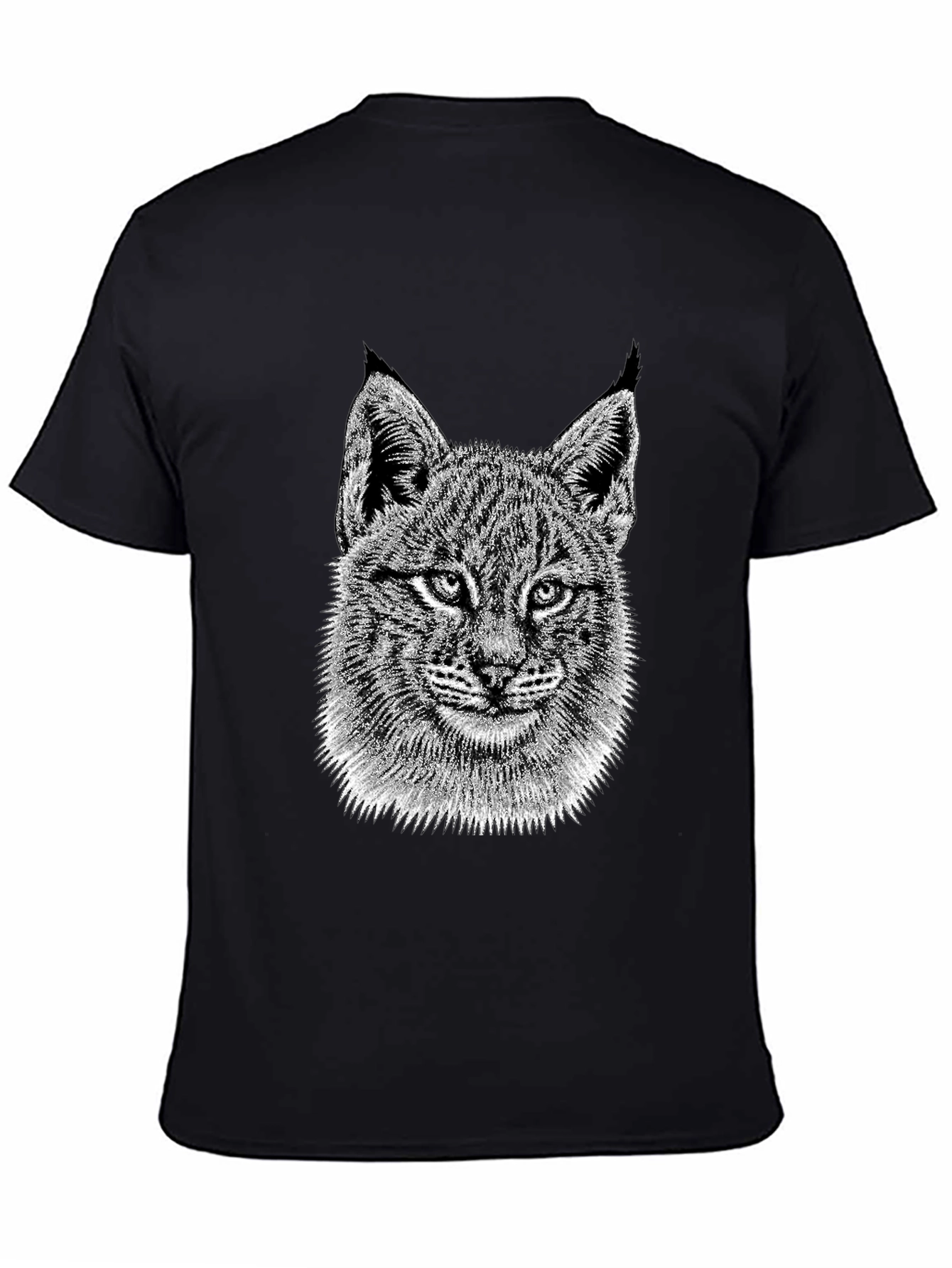 Black Lynx Graphic Tee - Black Crewneck T-Shirt view 4