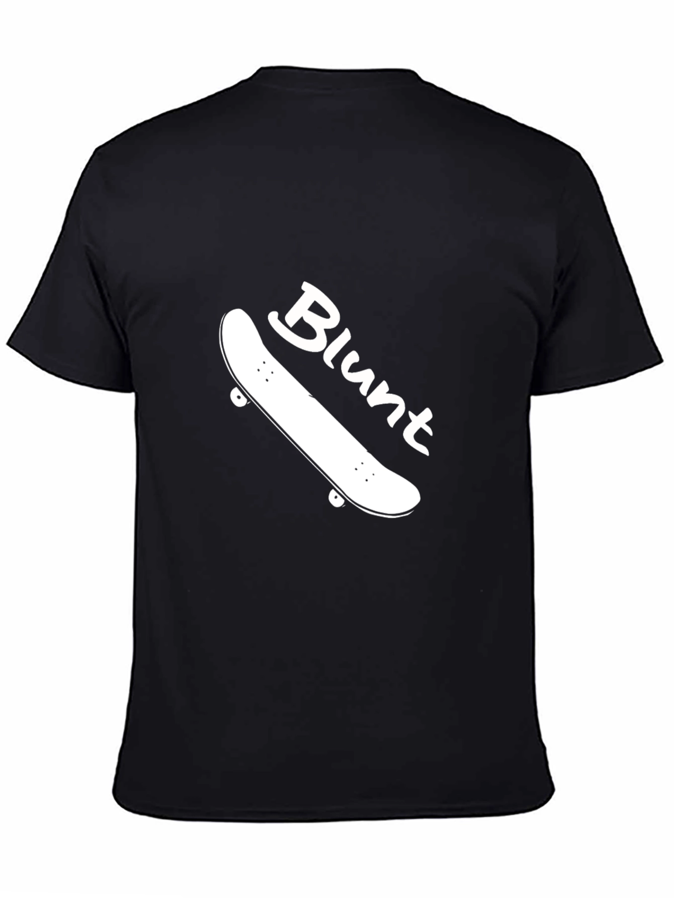 Black Blunt Skateboard T-Shirt - Black Cotton Tee view 4