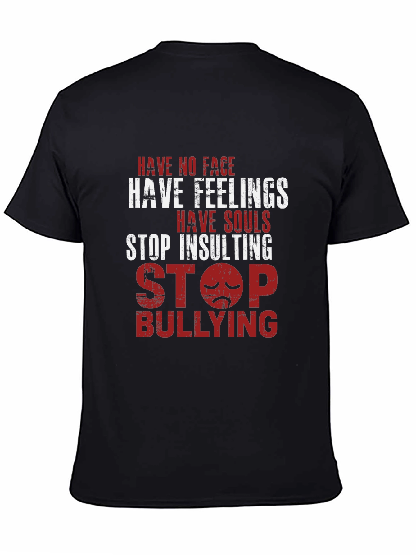 Black Stop Bullying Graphic Tee - Black Casual T-Shirt view 4