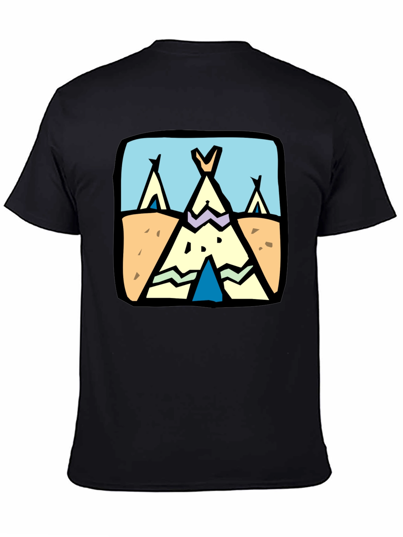 Novelty Tipi Graphic Tee - Black - 4
