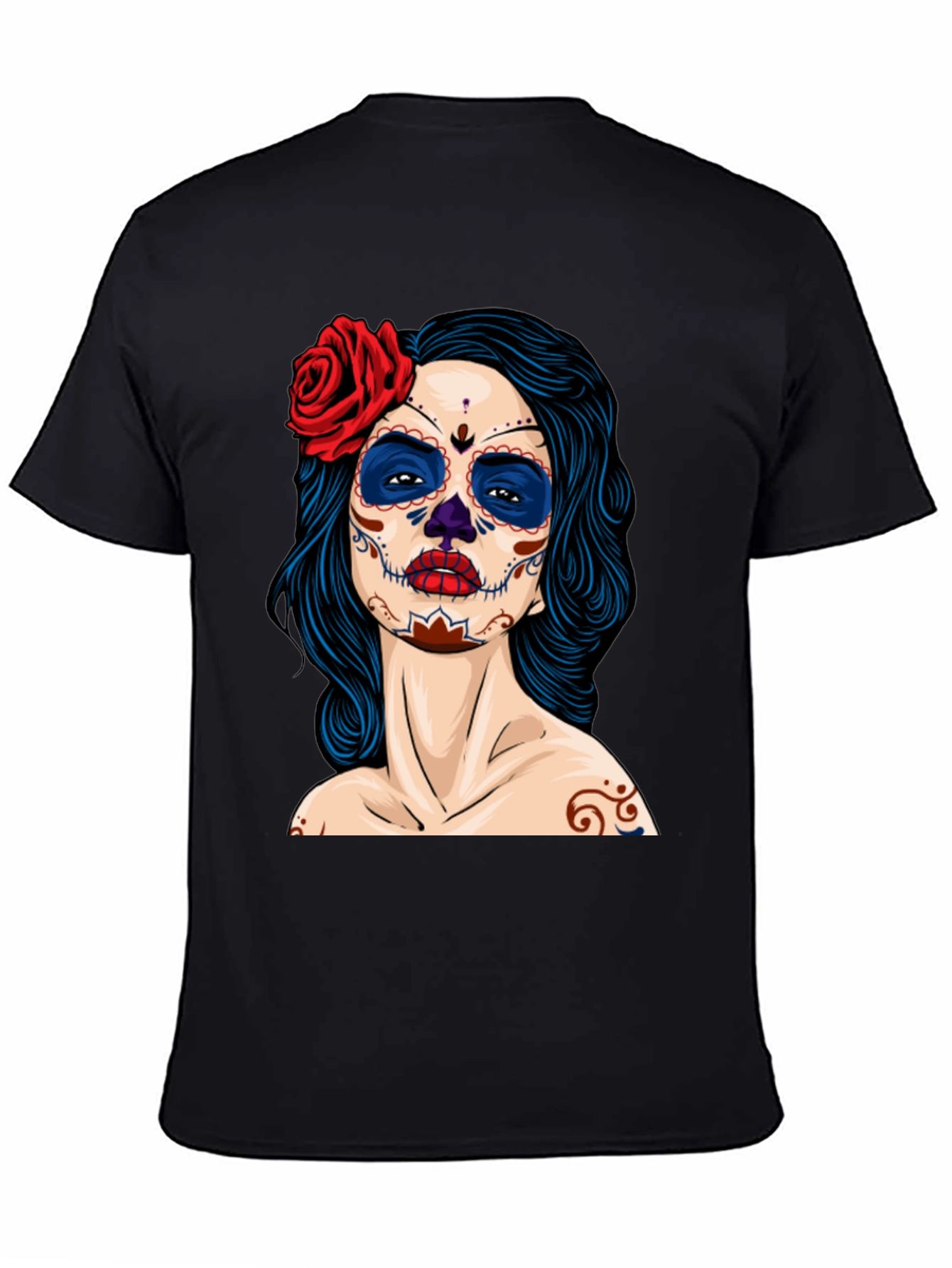 Black Day of the Dead T-Shirt view 4