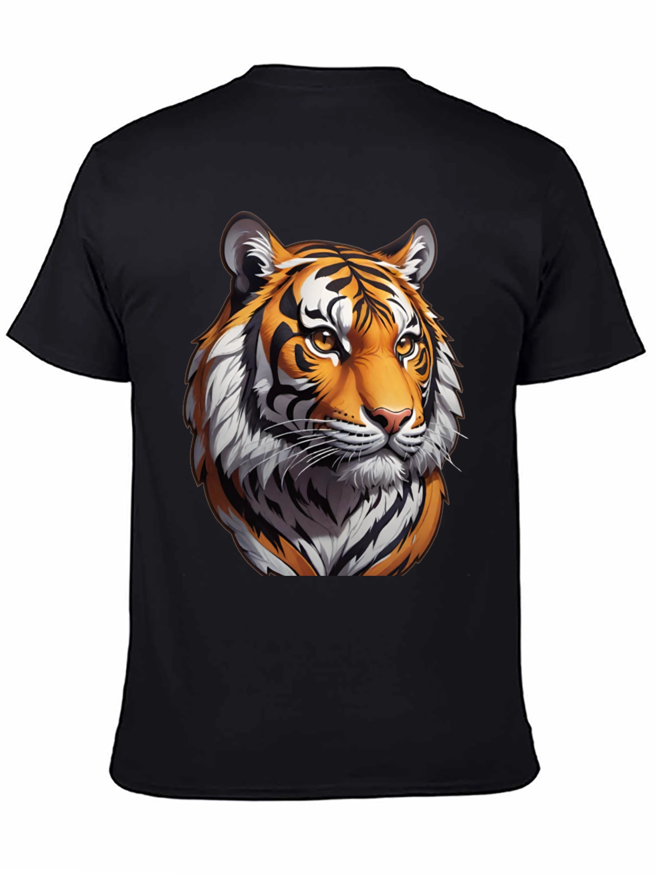 Black Tiger Graphic Black T-Shirt view 4