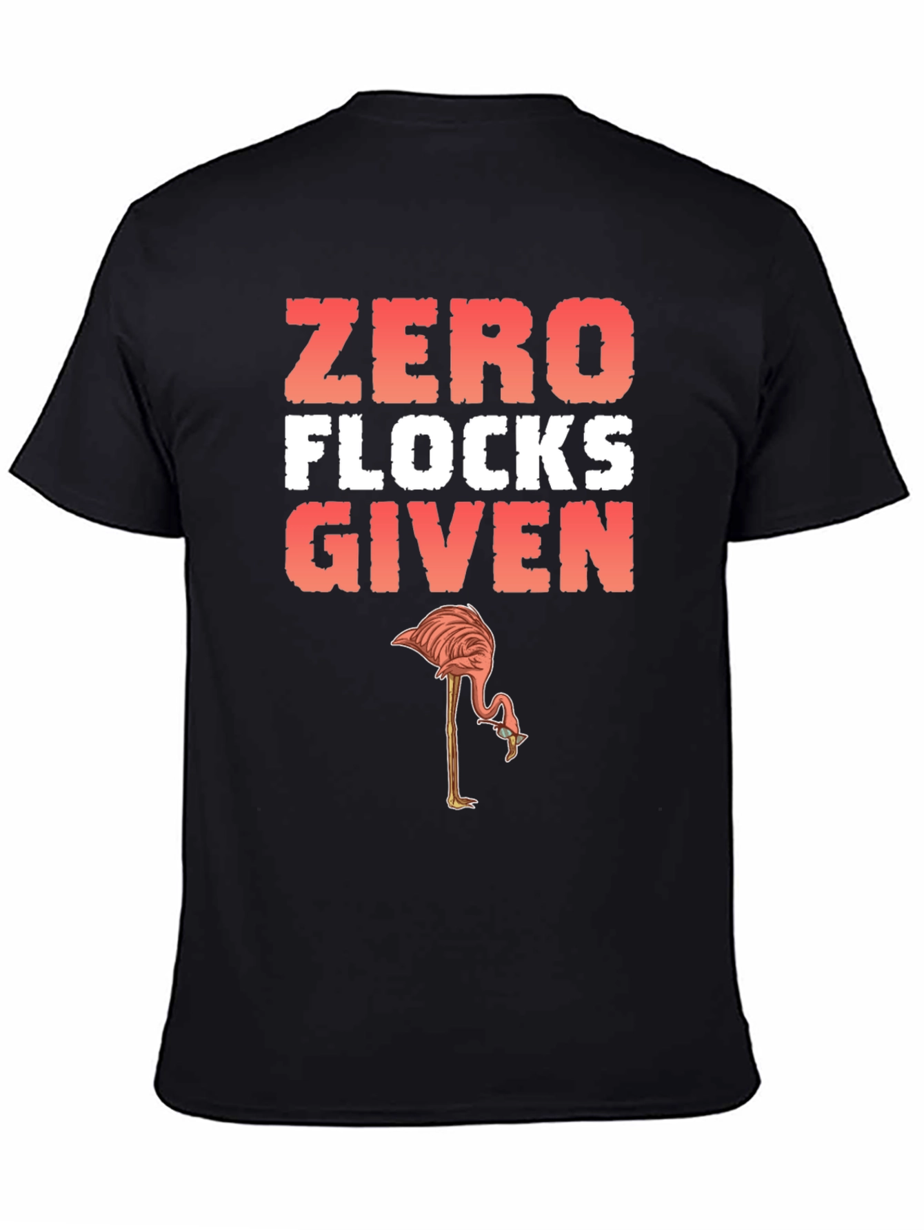 Black Zero Flocks Given Flamingo Graphic Tee view 4
