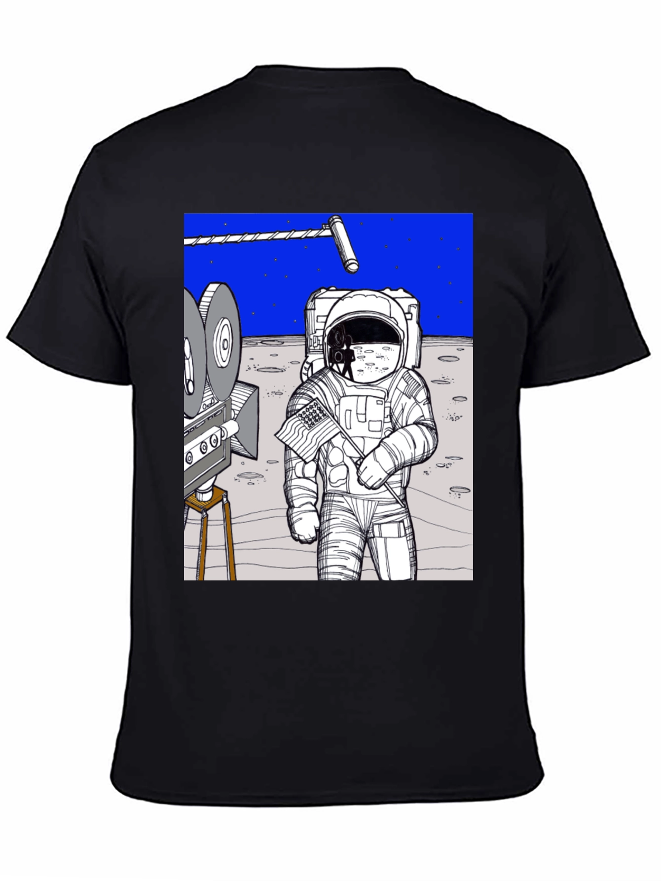 Black Conspiracy Moon Landing Tee view 4