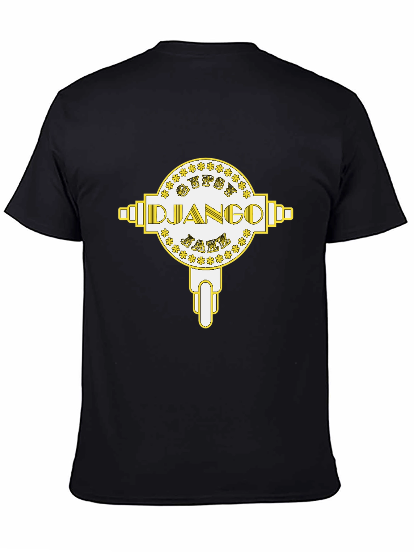 Black Gypsy Django Jazz Graphic T-Shirt view 4