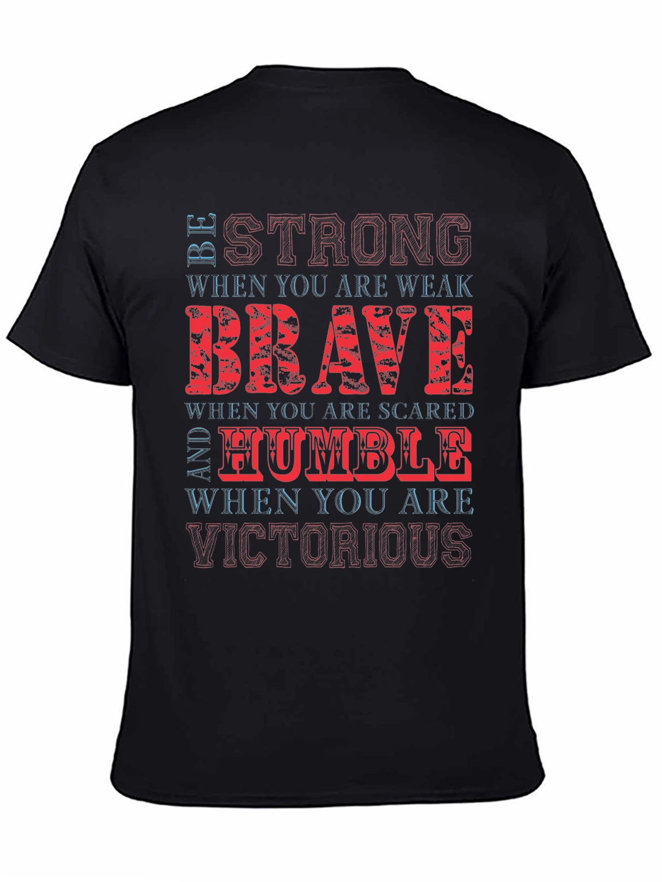 Black Be Strong Graphic T-Shirt view 4