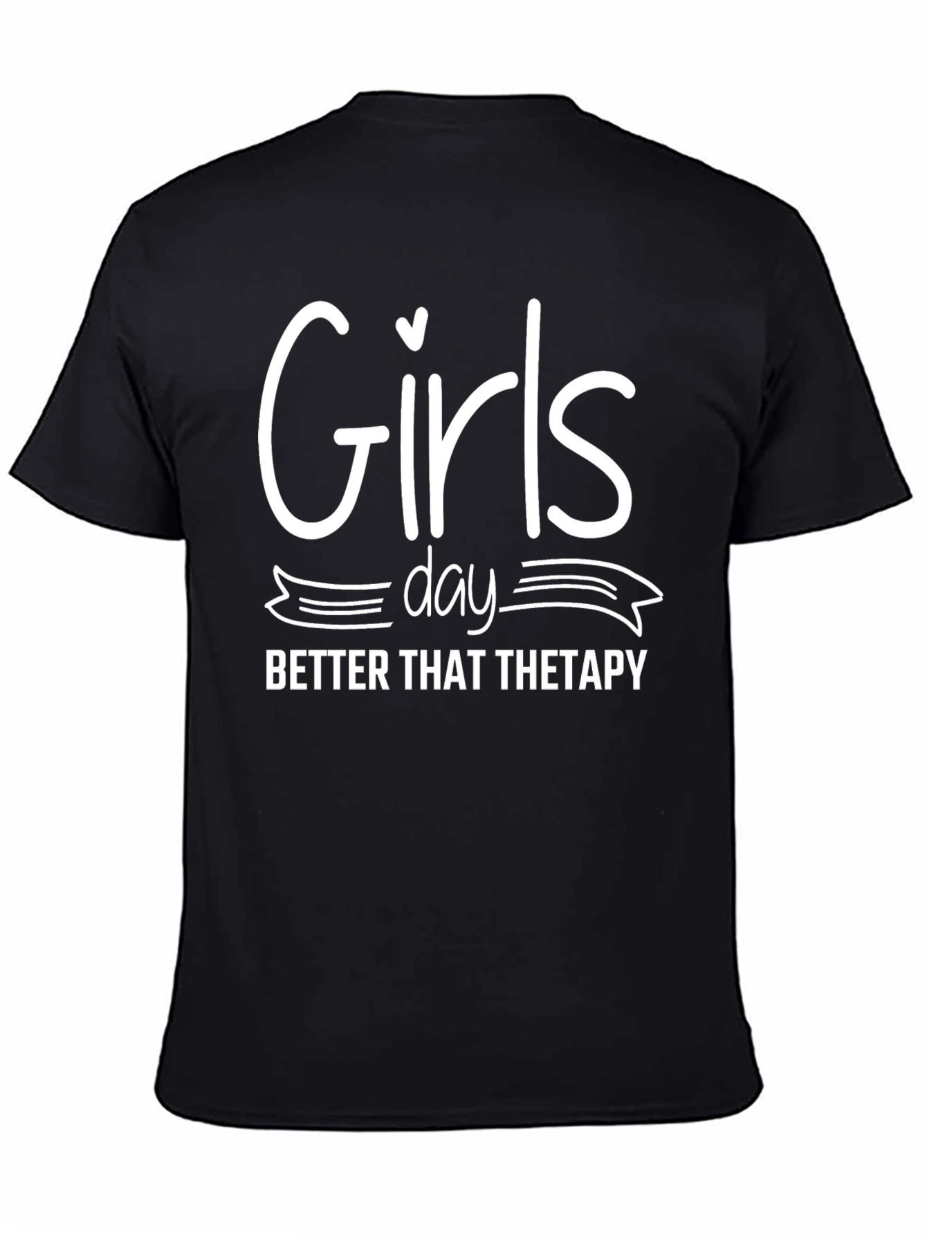Black Girls Day Better Than Therapy T-Shirt view 4