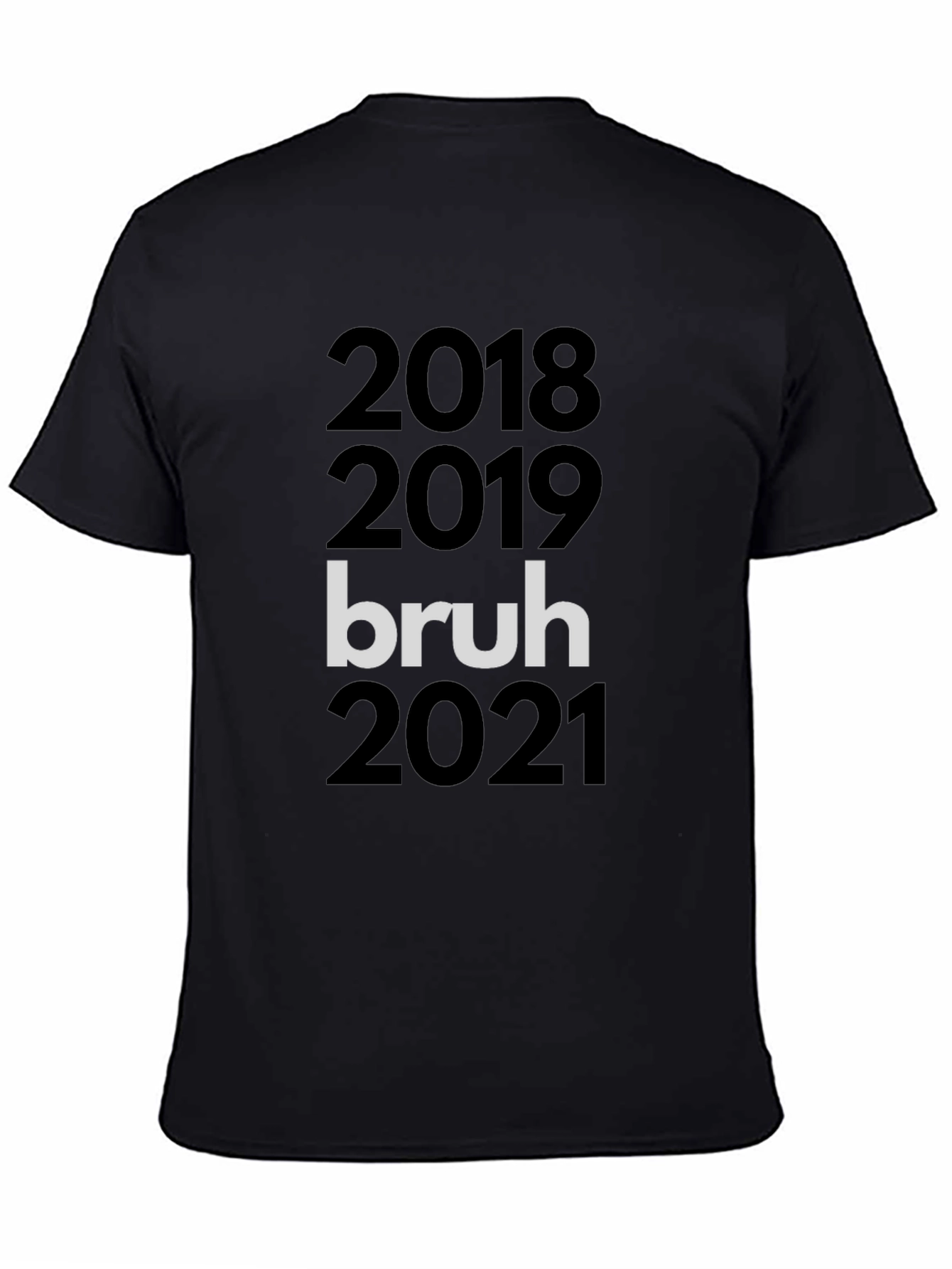 Black Bruh Funny Year T-Shirt view 4
