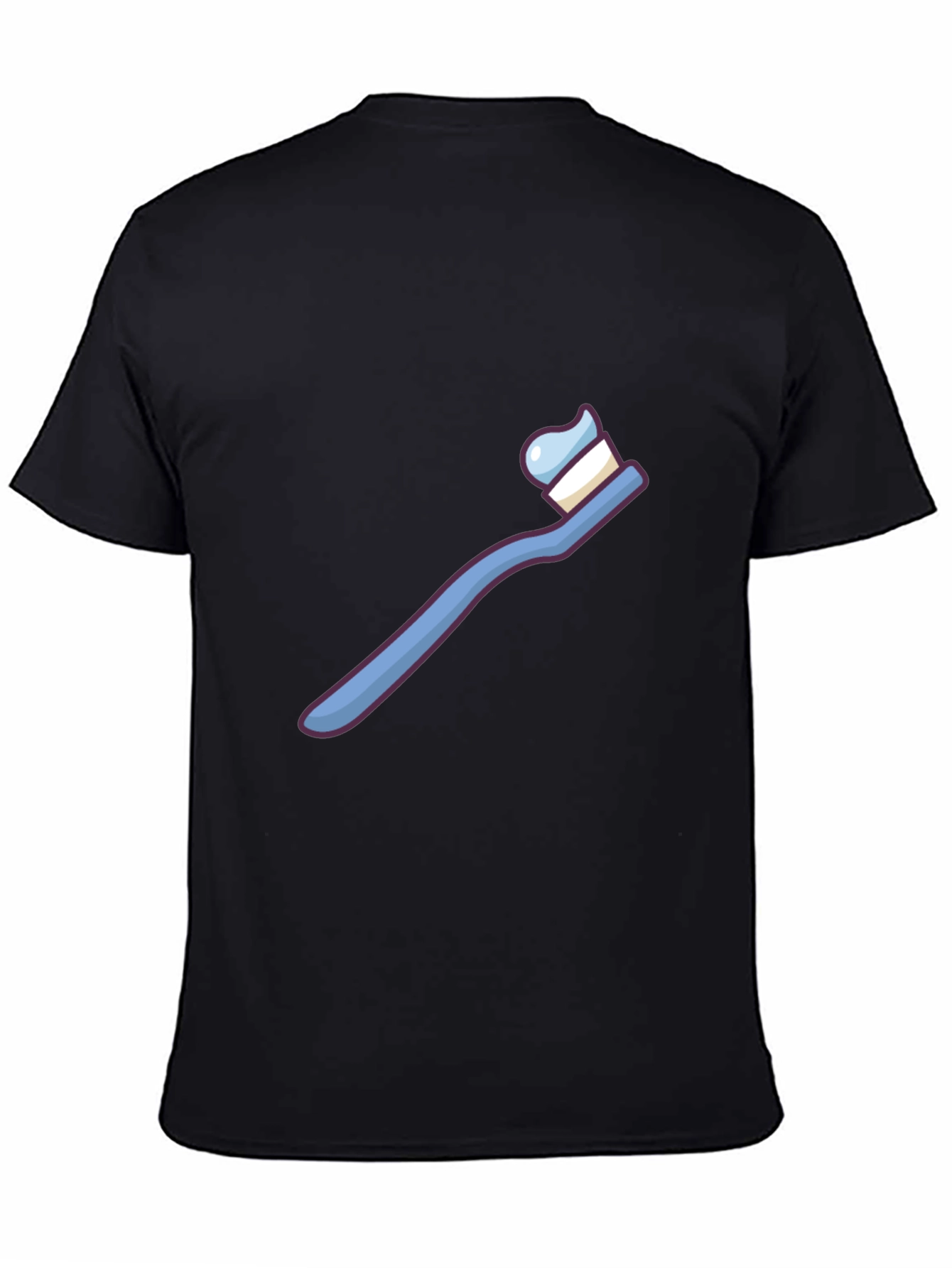 Black Toothbrush Graphic Tee - Fresh & Fun T-Shirt view 4