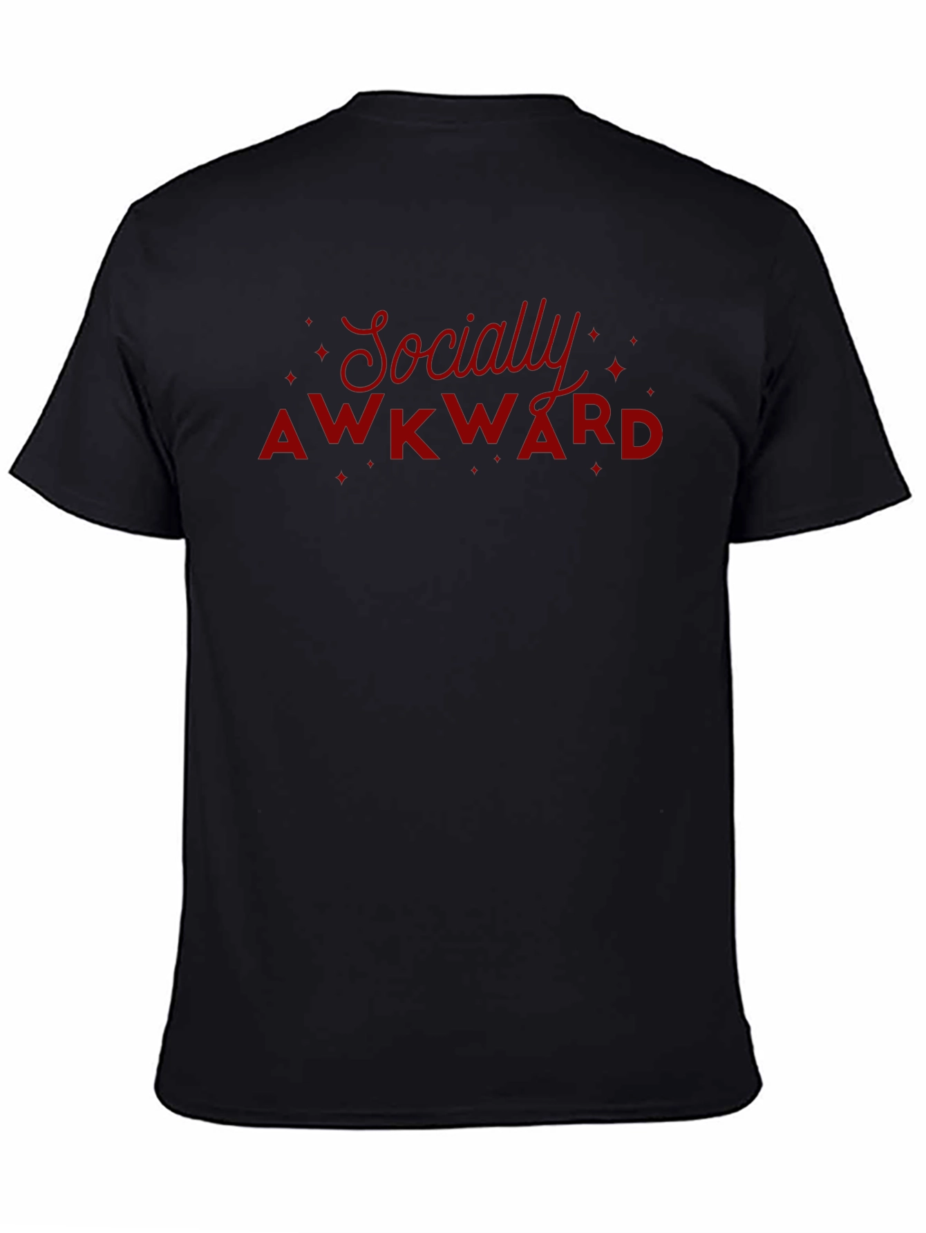 Black Socially Awkward Graphic T-Shirt - Dark Tee view 4