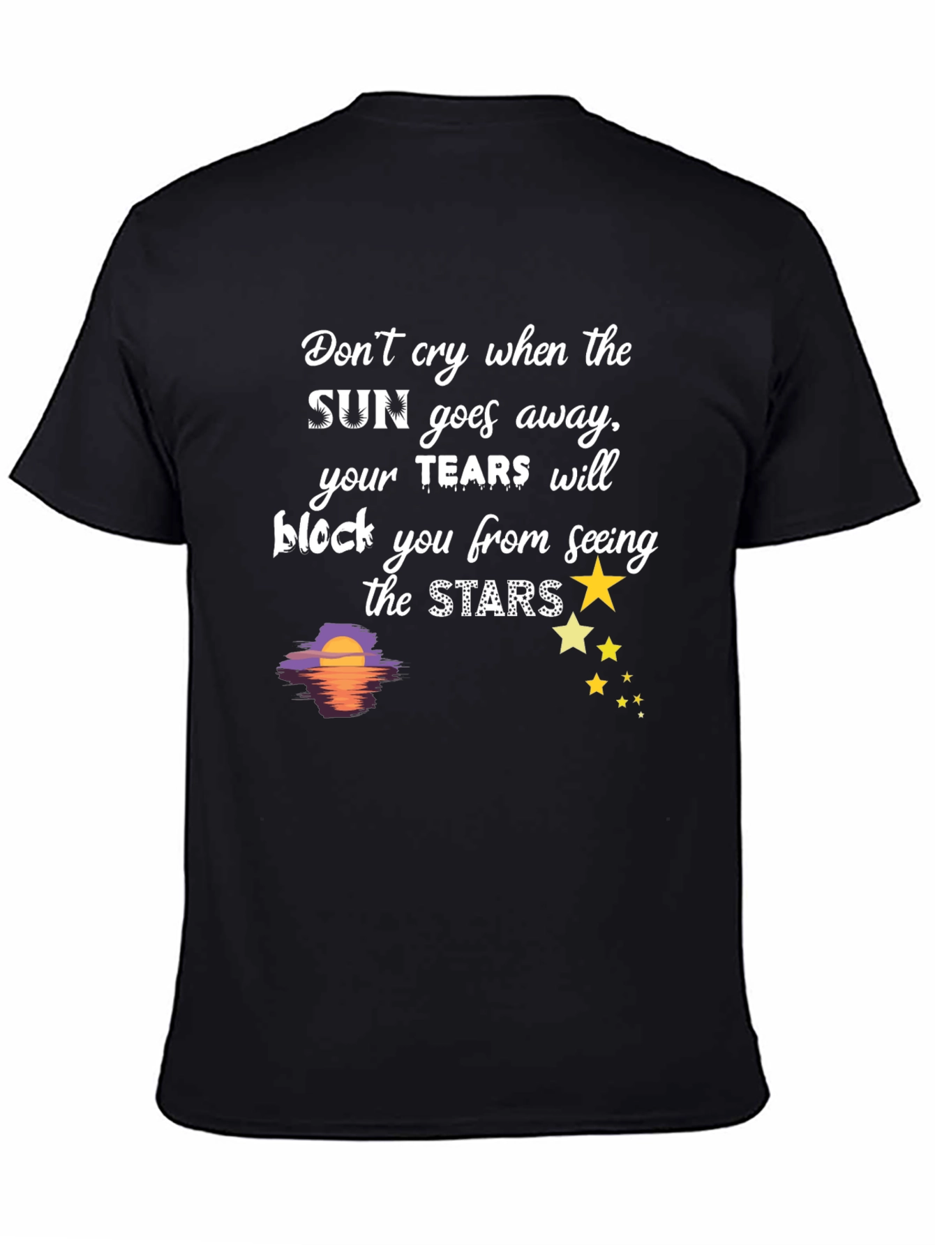 Black Inspirational Stars Graphic Tee view 4