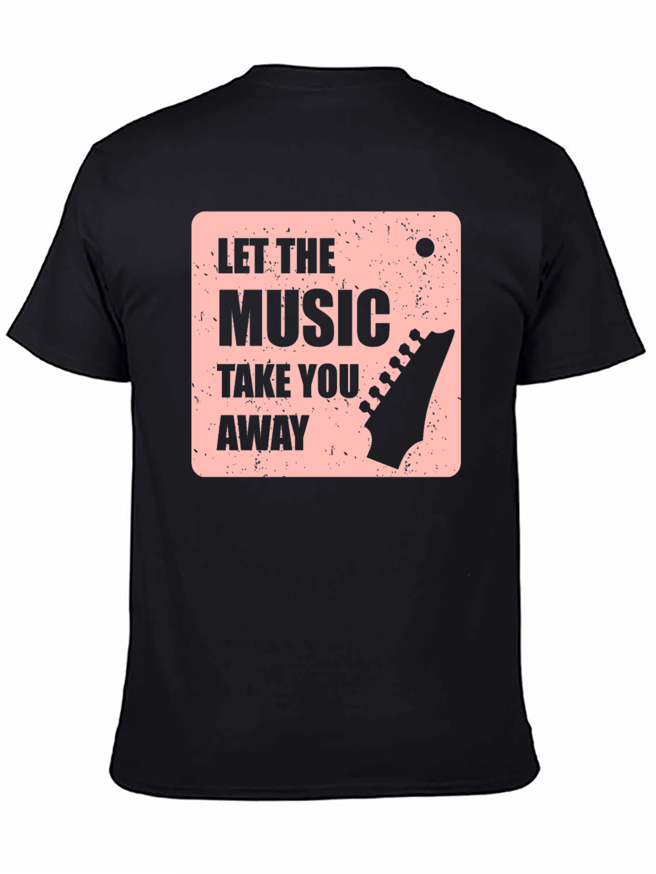 Black Music Lover's Black Graphic T-Shirt view 4
