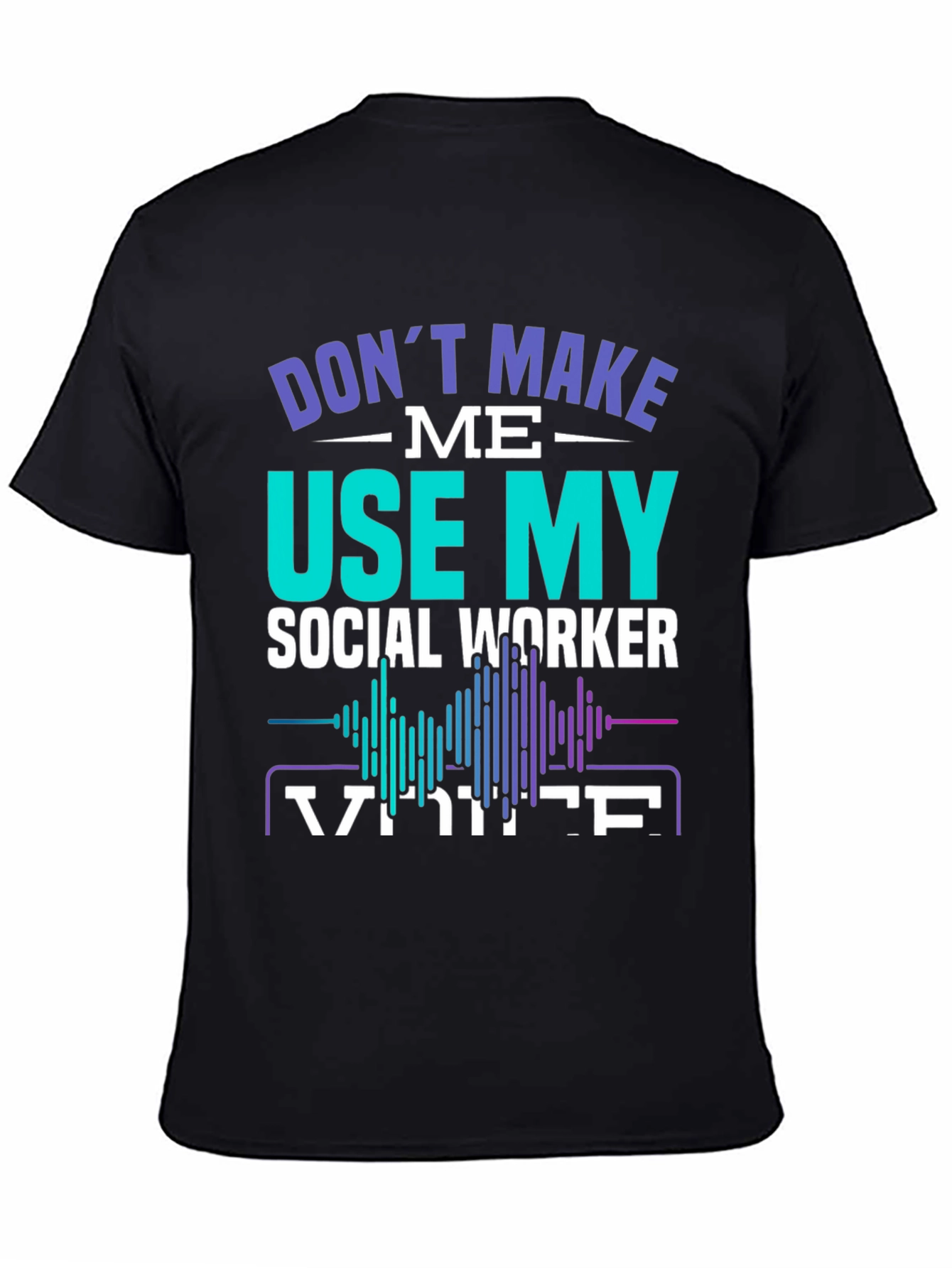 Black Social Worker Voice T-Shirt view 4