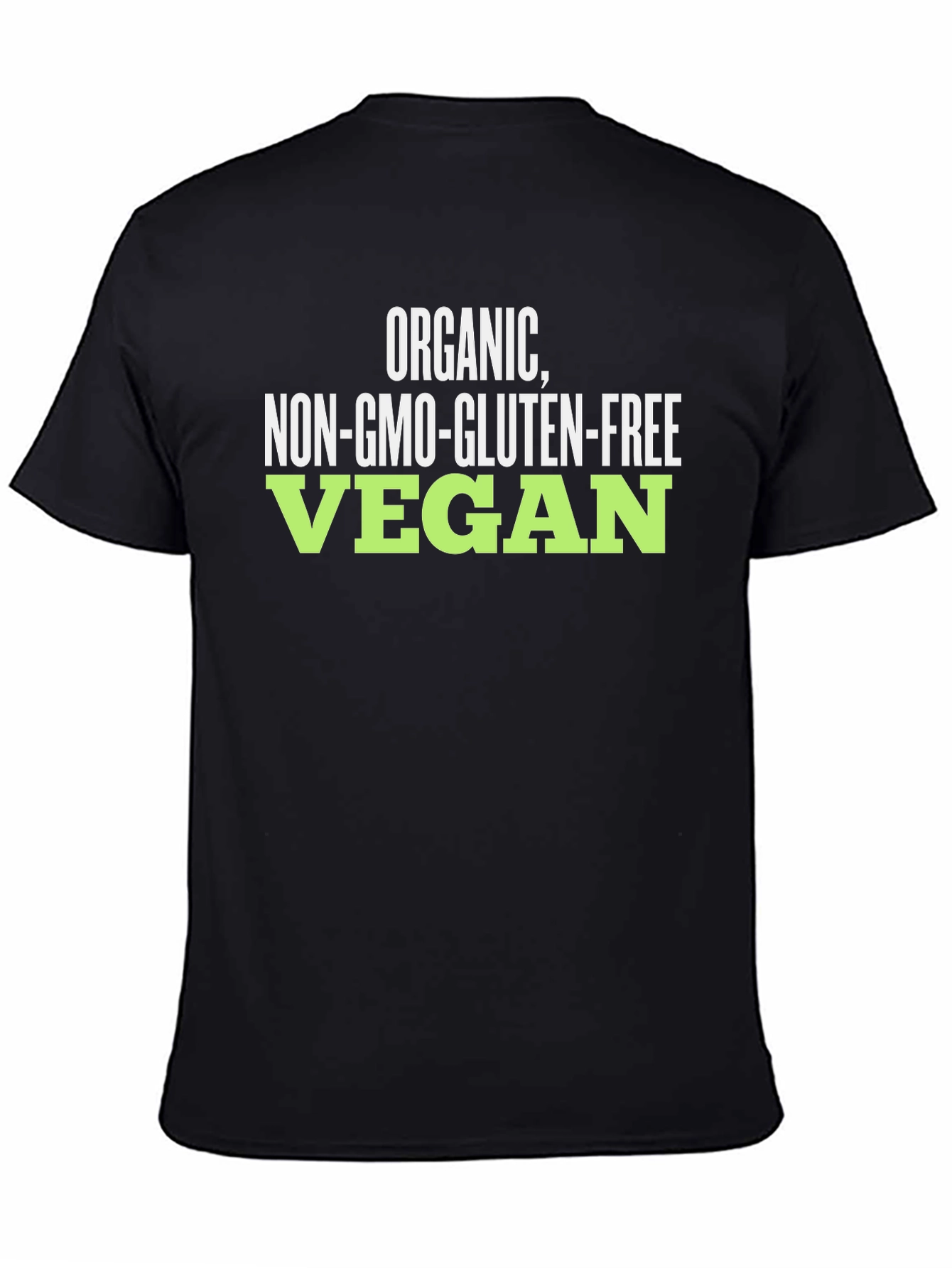 Black Organic Vegan T-Shirt - Non-GMO, Gluten-Free view 4