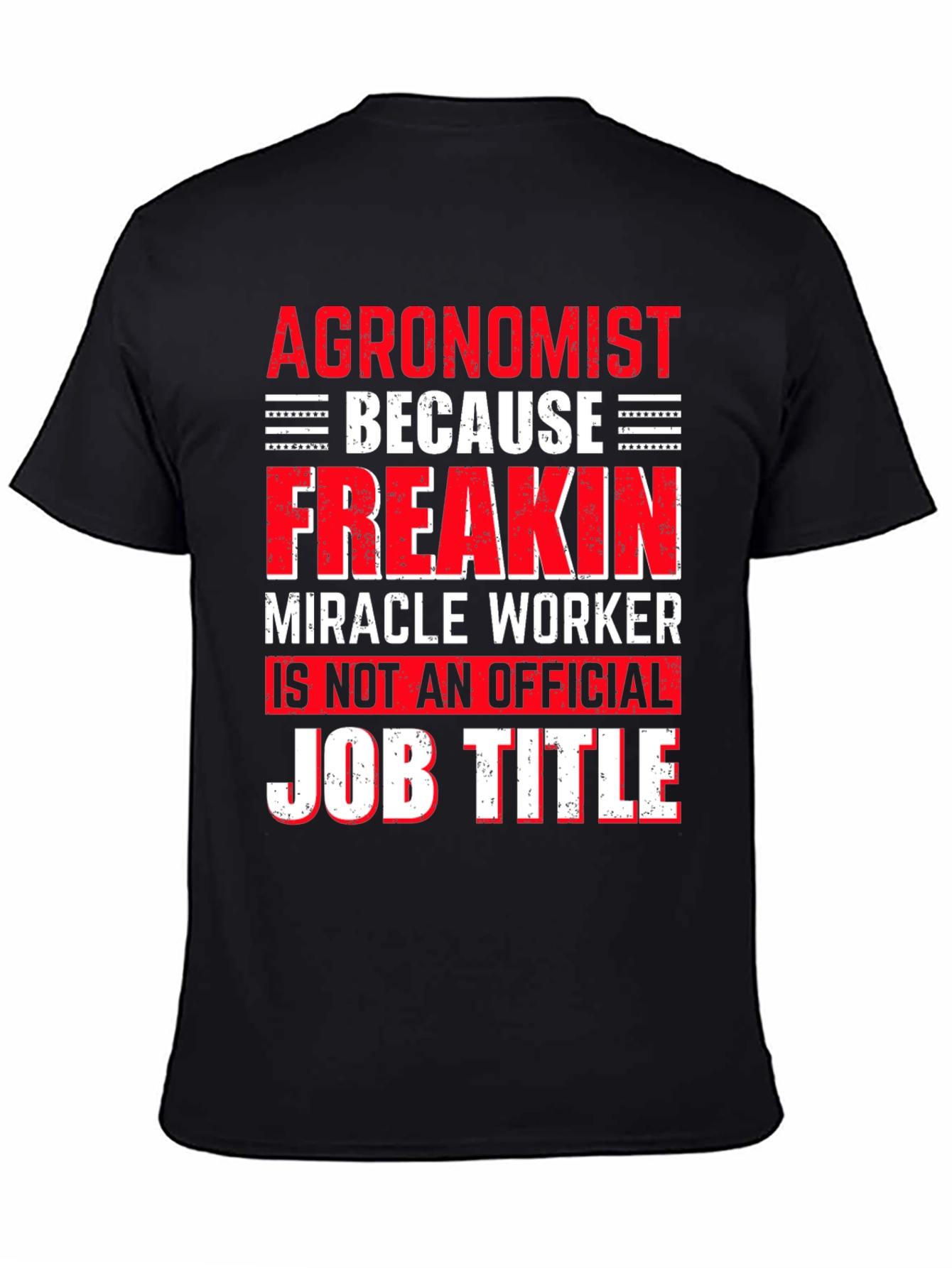 Black Agronomist T-Shirt Funny Job Title Graphic Tee view 4