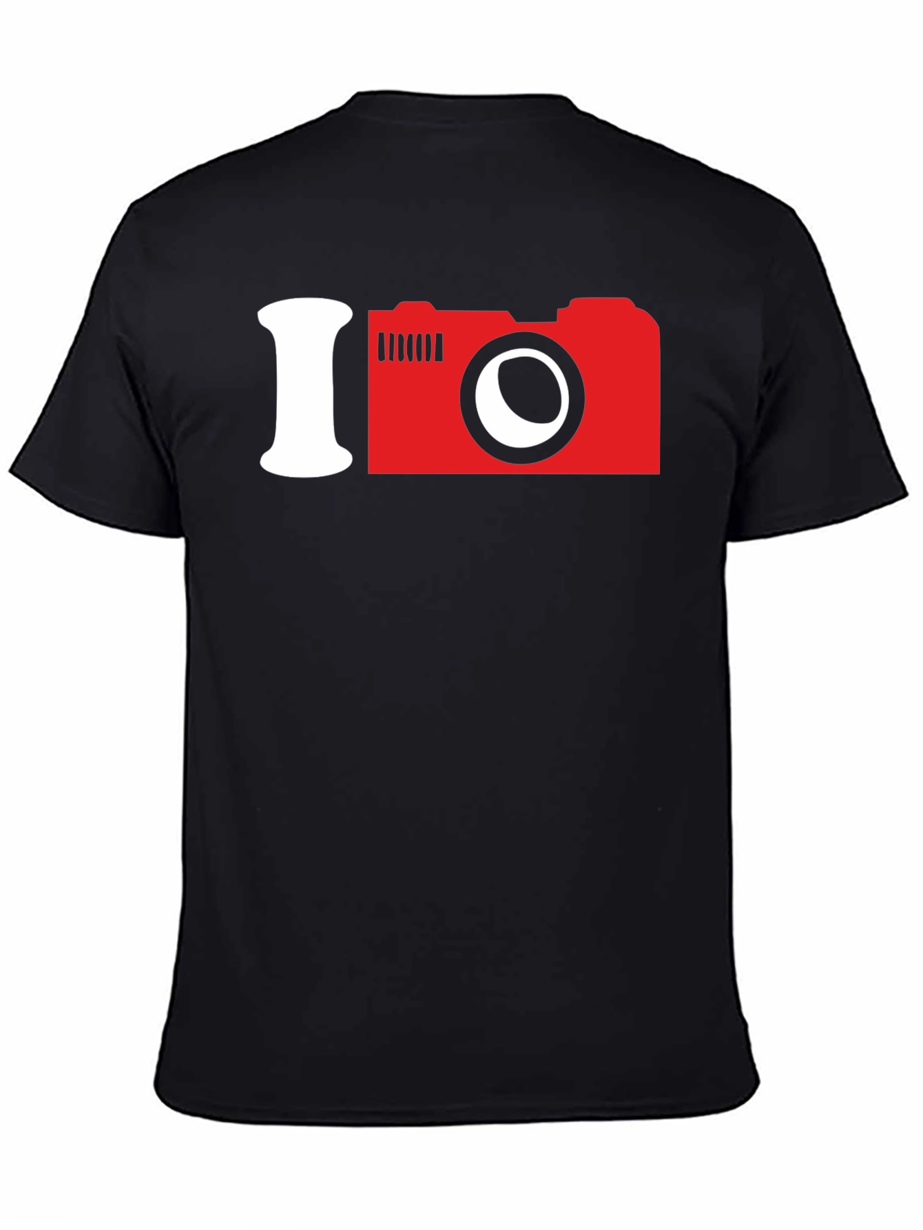 Black I Camera Graphic Tee - Photo Lover Shirt view 4