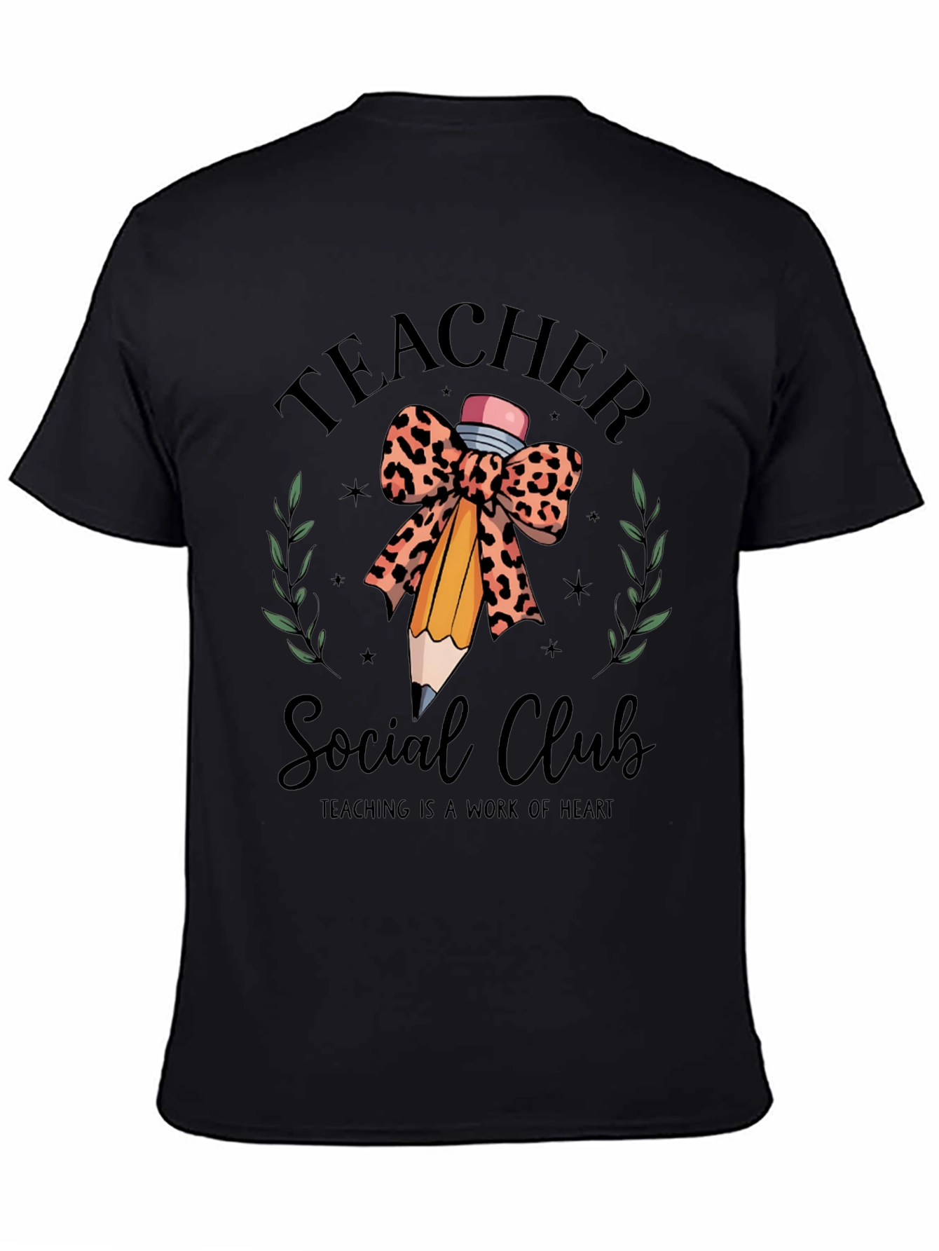 Black Teacher Social Club Tee - Teaching is a Work of Heart view 4