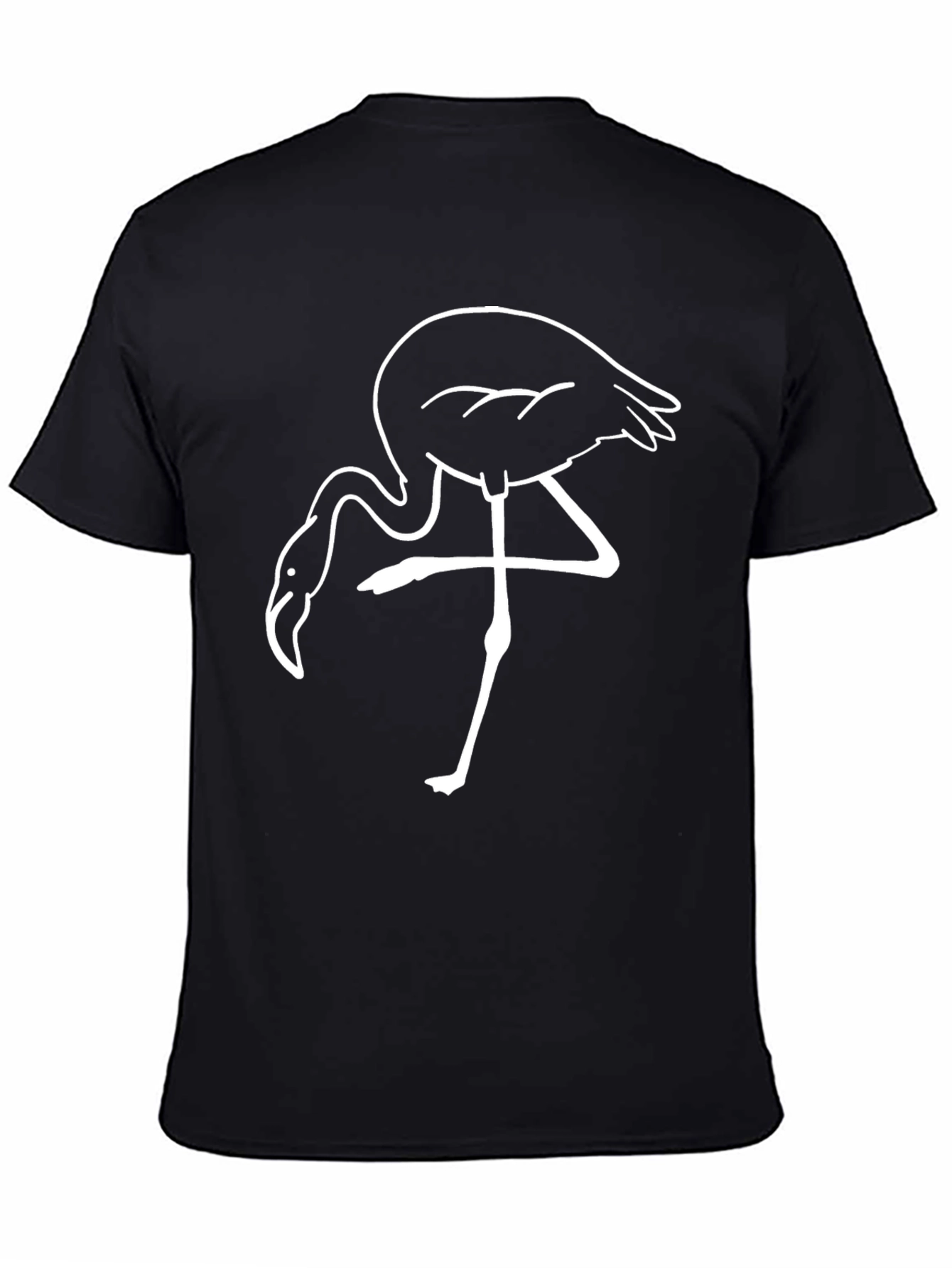 Black Black Flamingo Graphic Tee - Quirky Style view 4