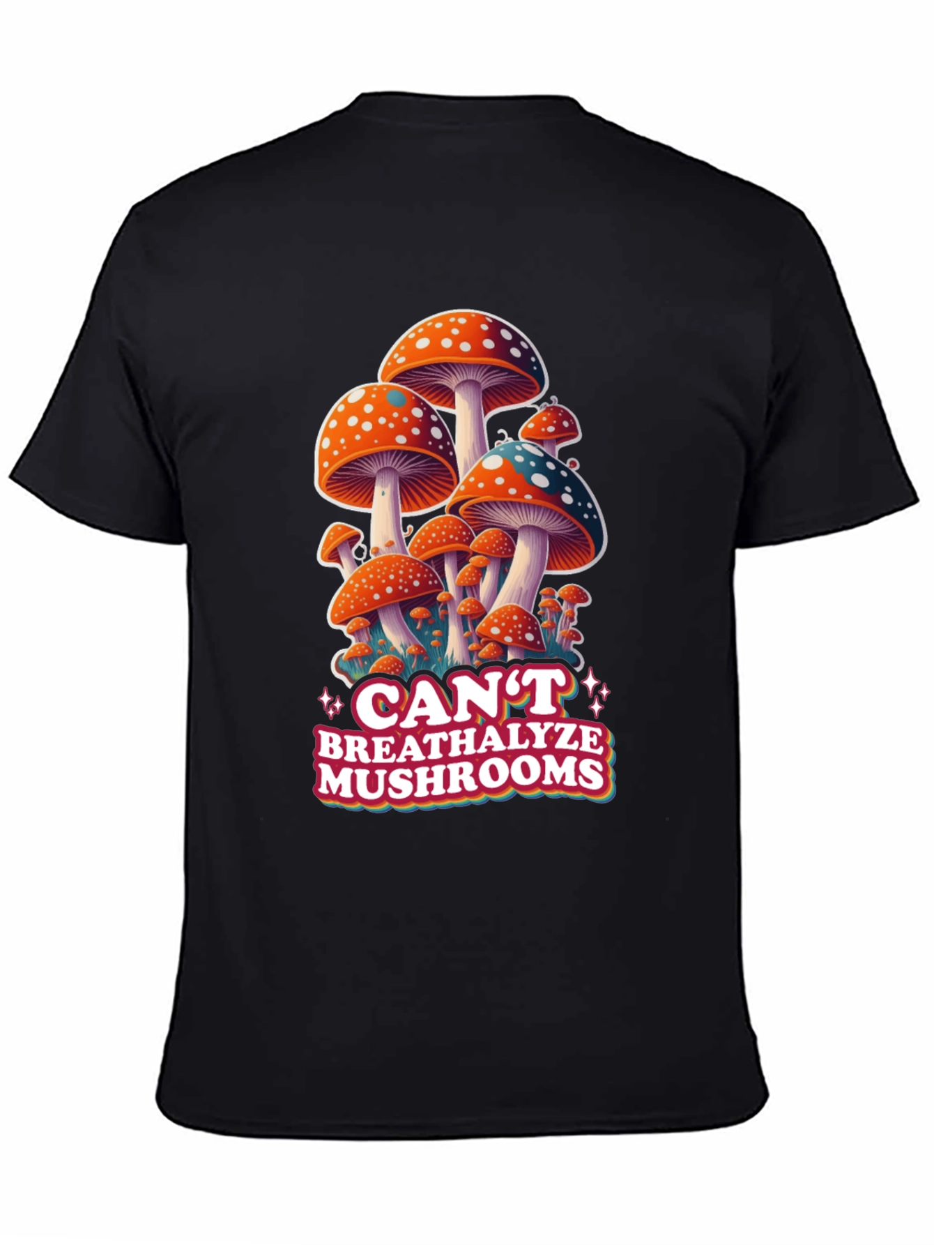 Black Mushroom Graphic T-Shirt view 4