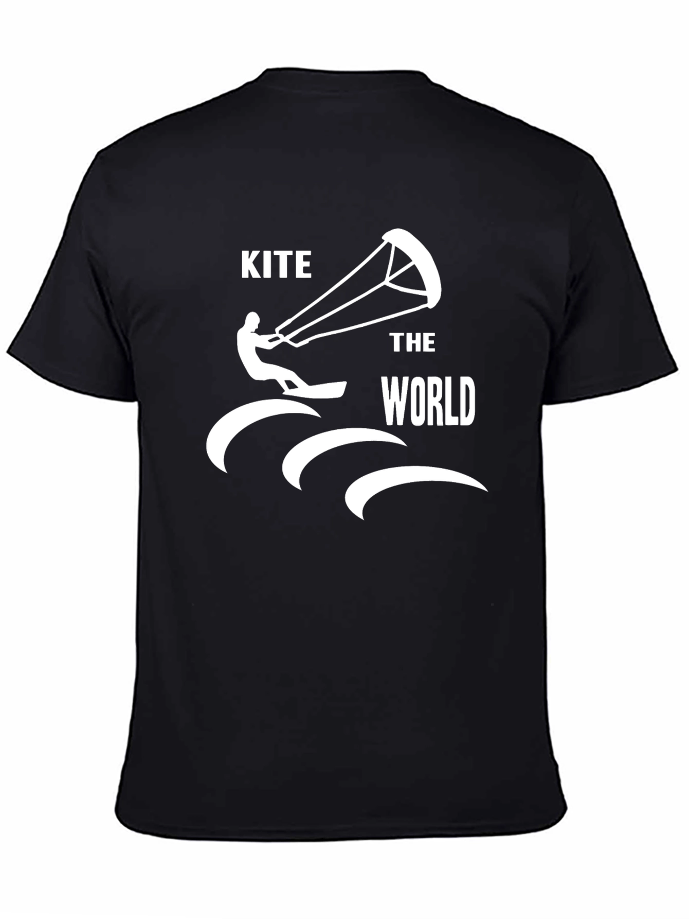 Black Kite the World T-Shirt - Black view 4