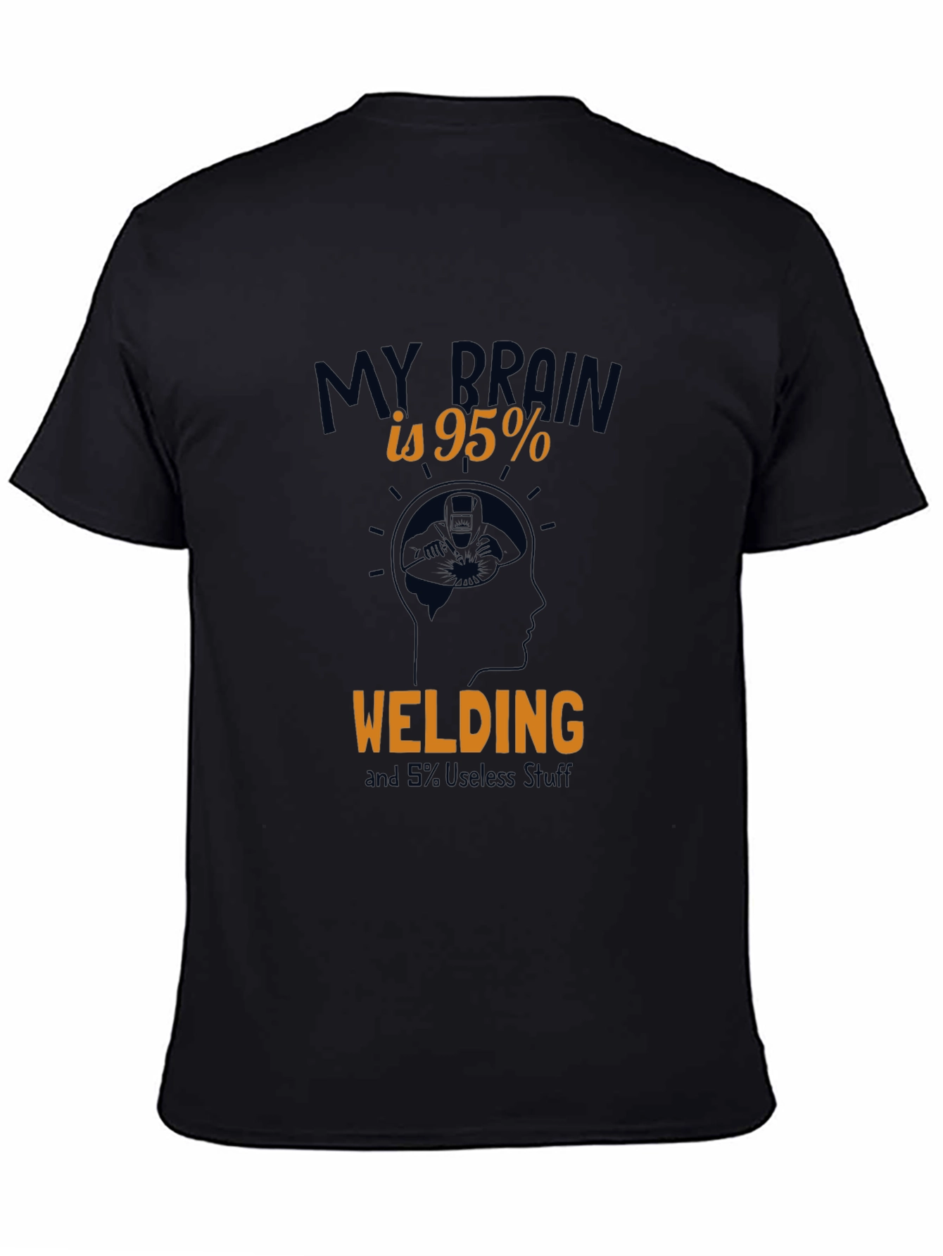 Black Welding Brain T-Shirt view 4