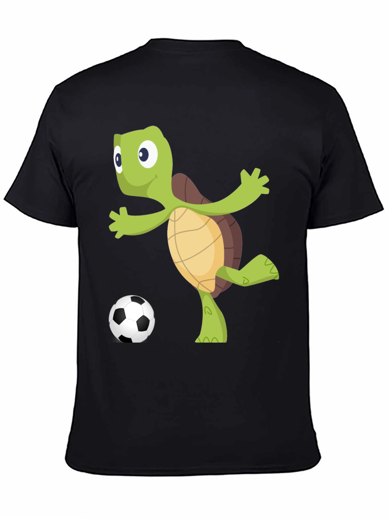 Black Turtle Soccer Fan T-Shirt view 4