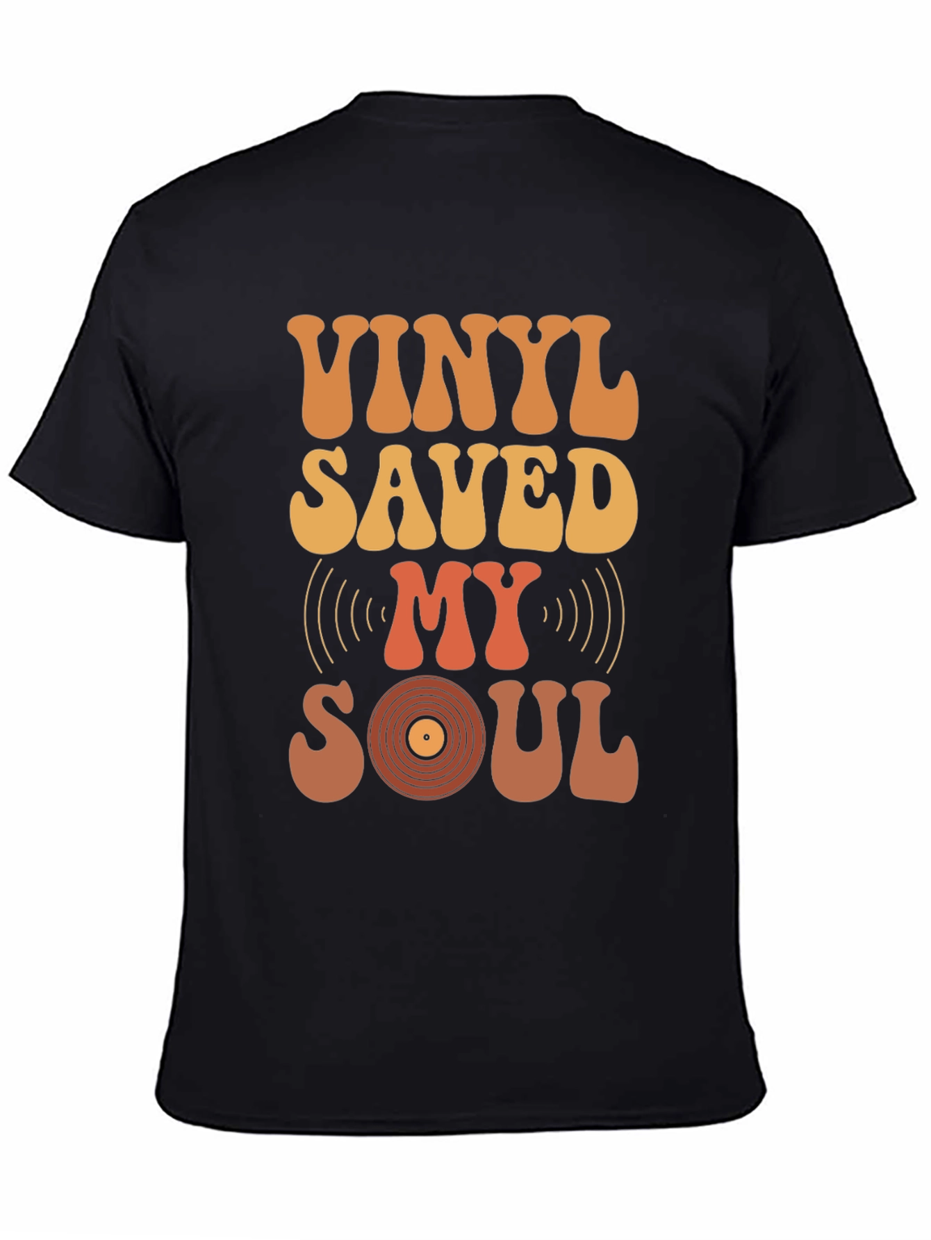 Black Vinyl Saved My Soul Graphic Tee view 4