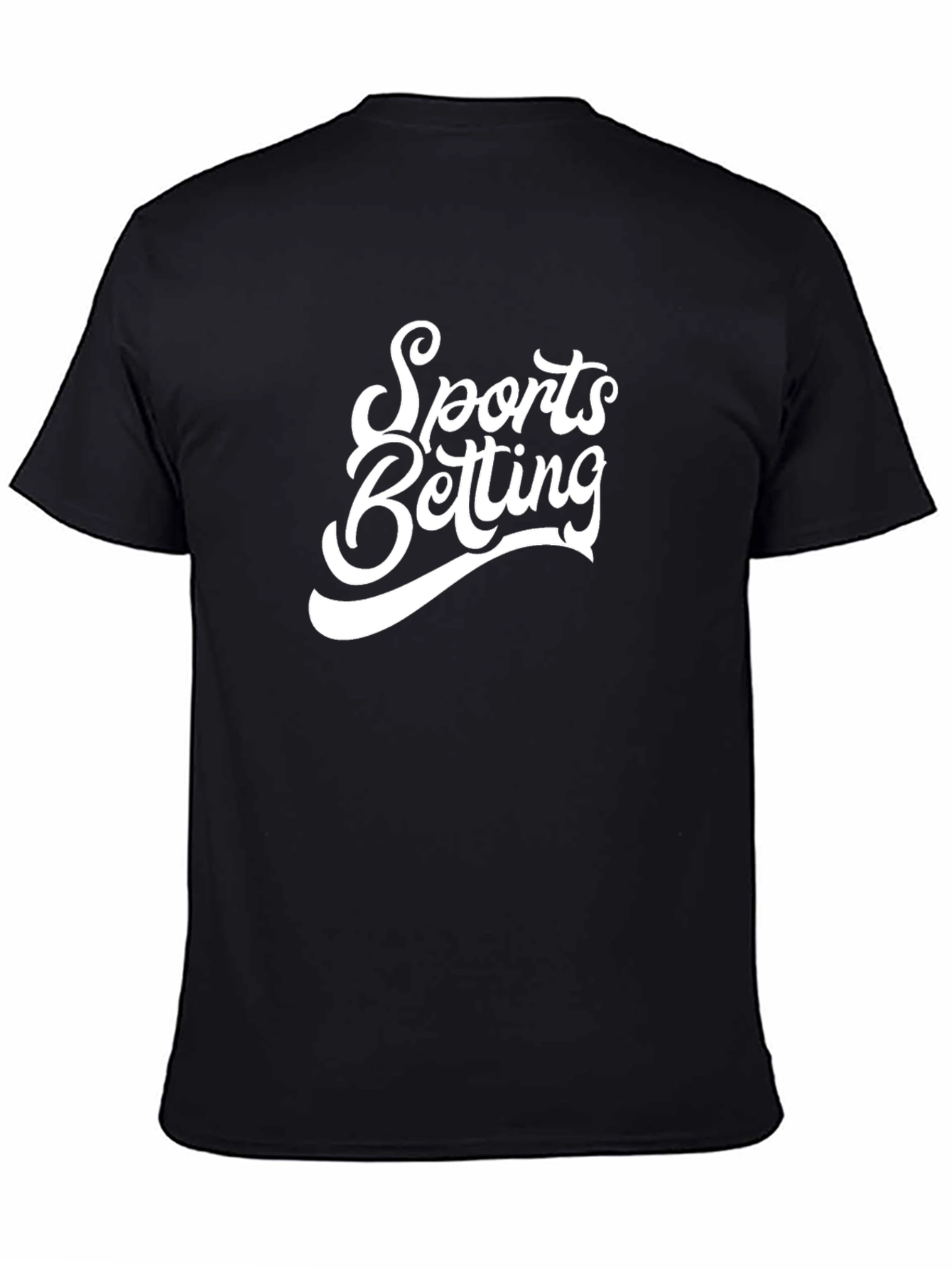 Black Sports Betting Graphic Tee - Black Cotton T-Shirt view 4