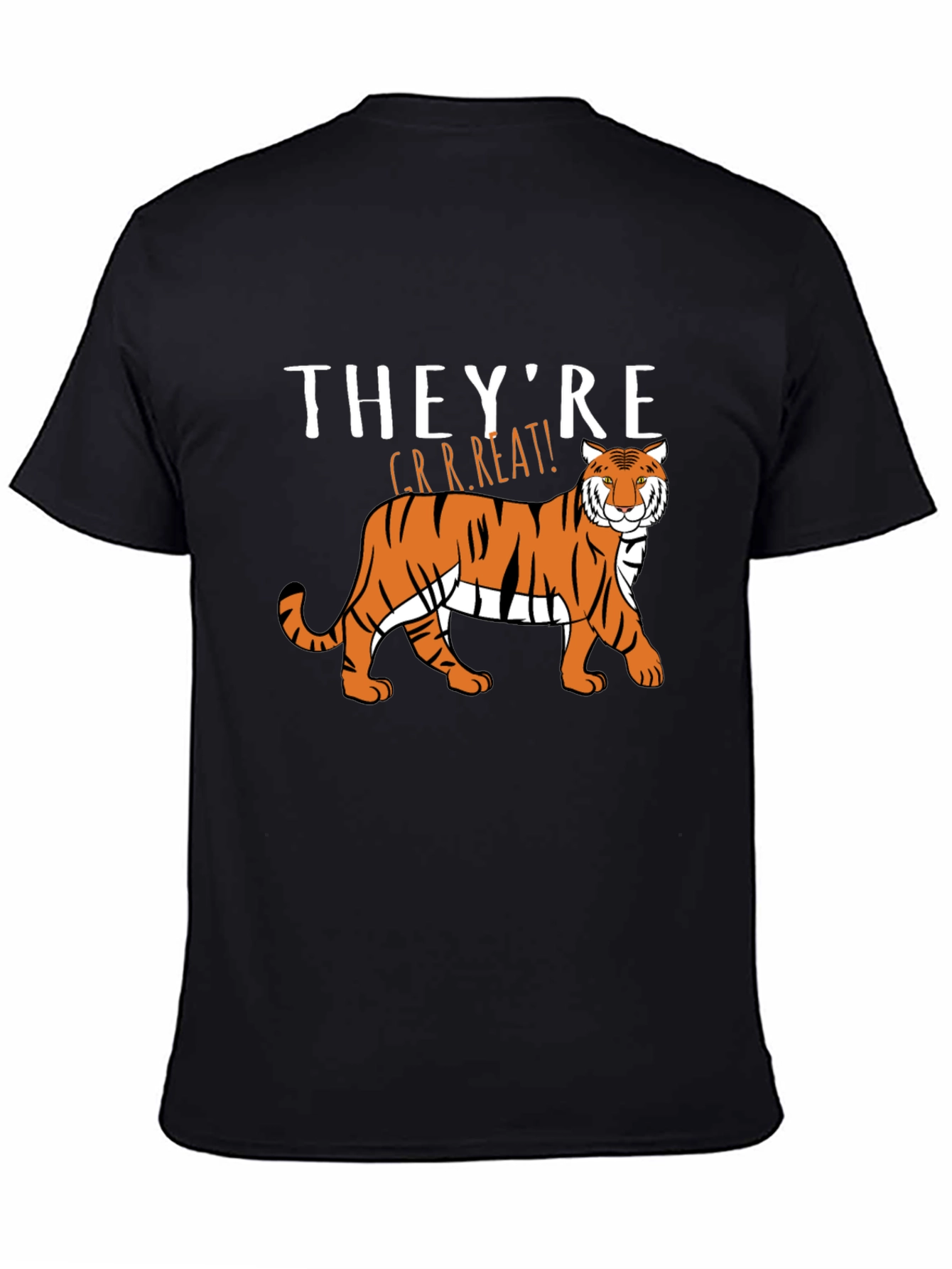 Black They're GRRREAT! Tiger Graphic T-Shirt view 4