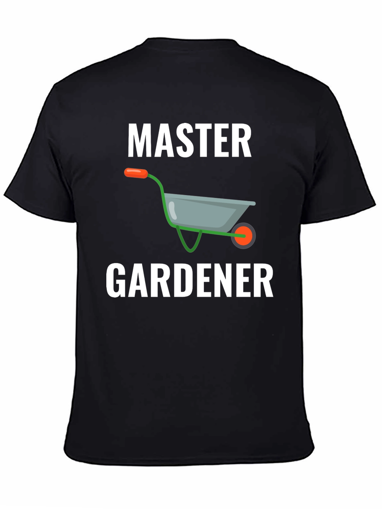 Black Master Gardener Graphic Tee - Wheelbarrow Design view 4