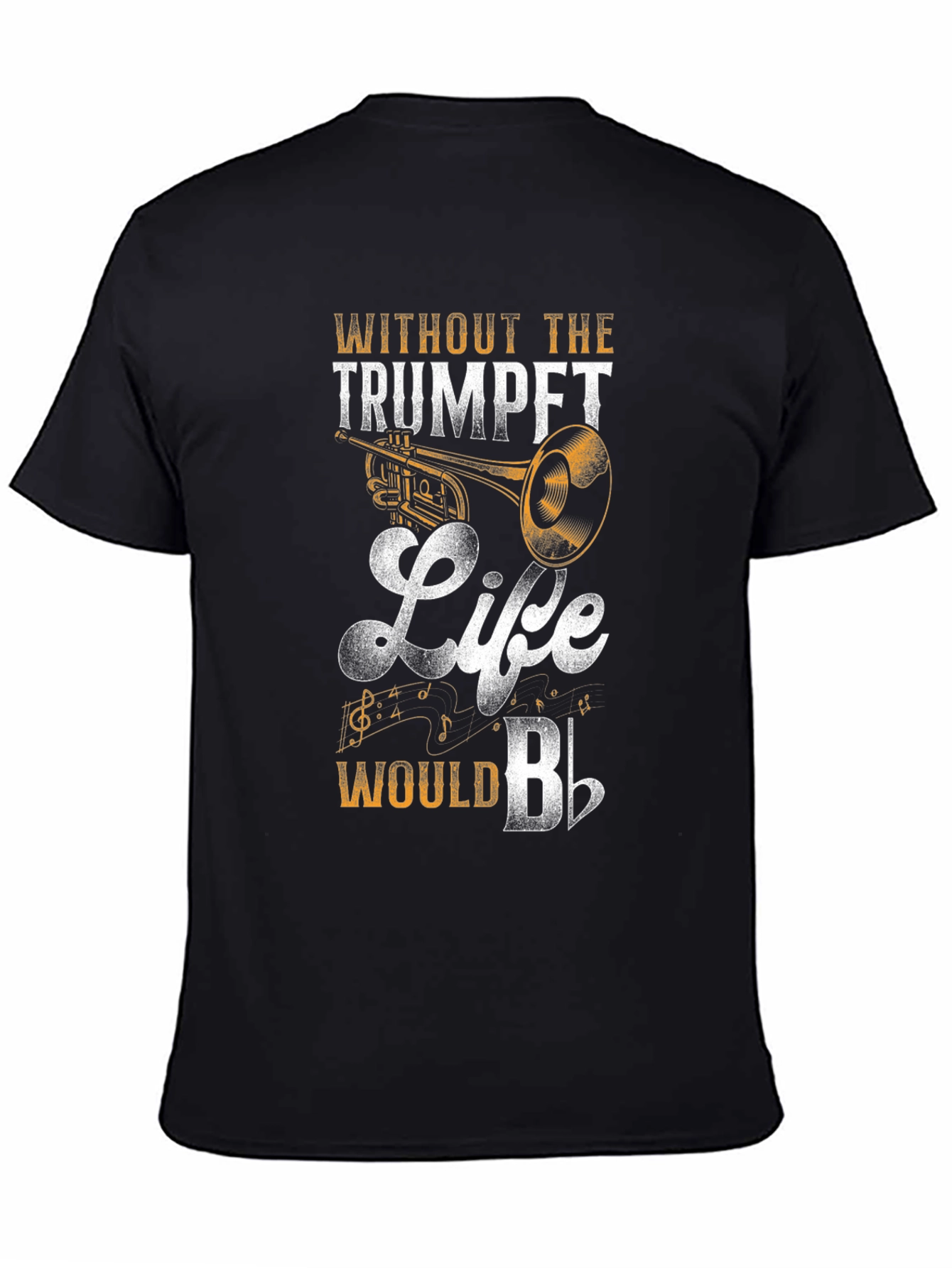 Black Trumpet Life Men's Graphic Tee - Musician T-Shirt view 4