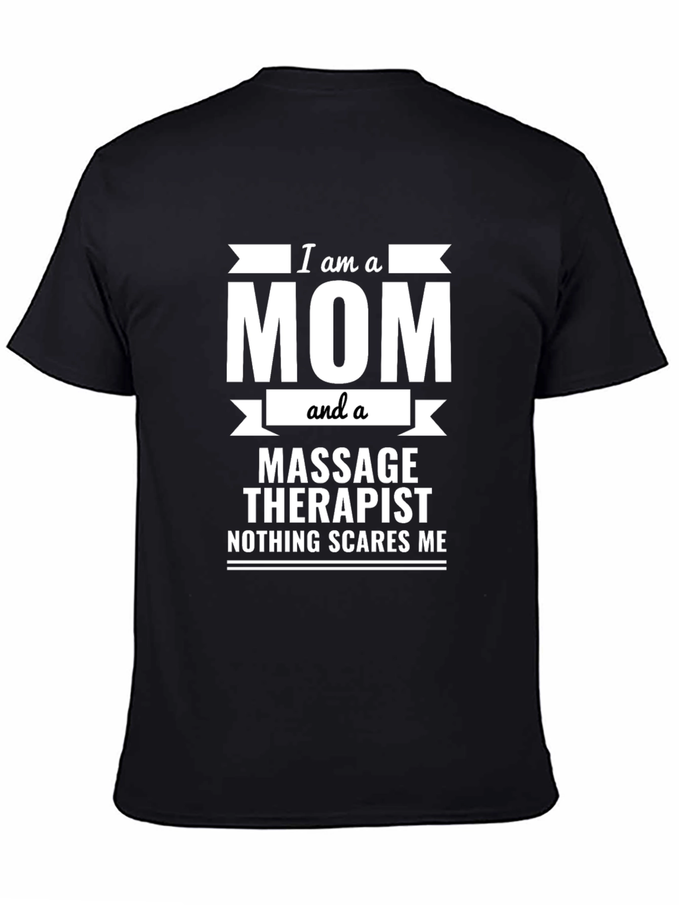 Black Mom & Massage Therapist Graphic Tee view 4