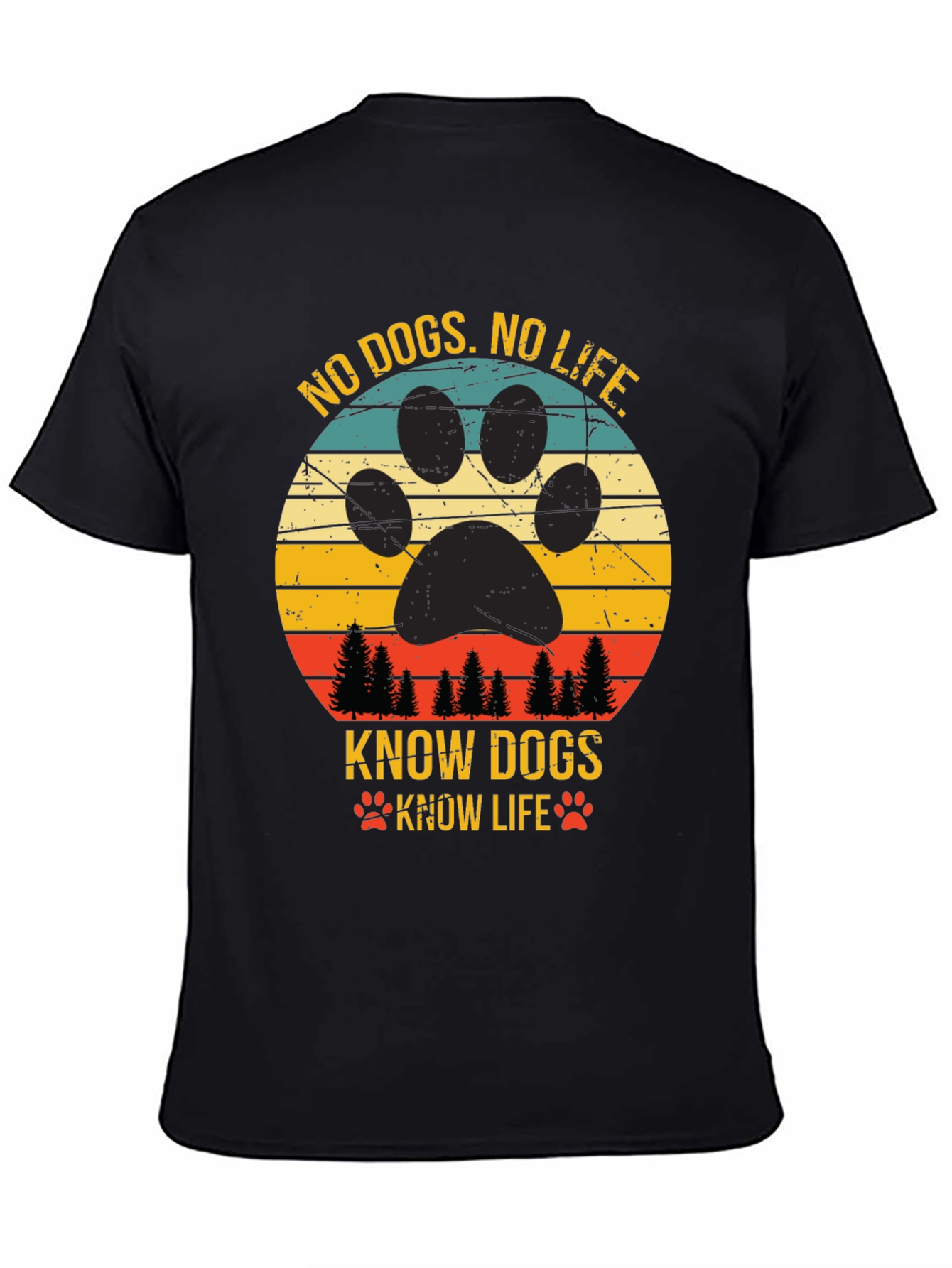 Black No Dogs No Life Tee view 4