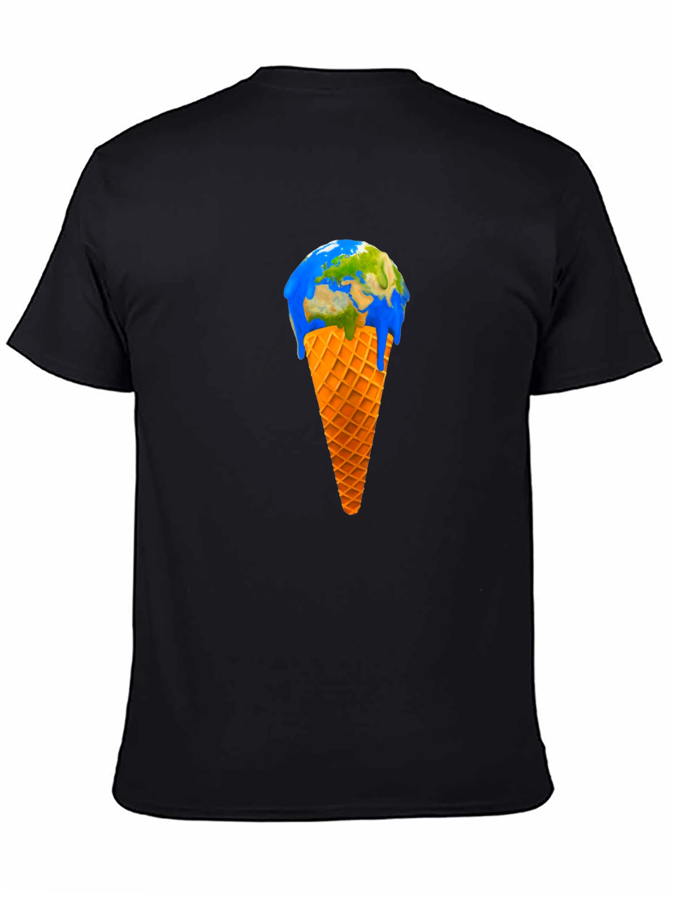 Black Earth Ice Cream Cone Graphic Tee view 4