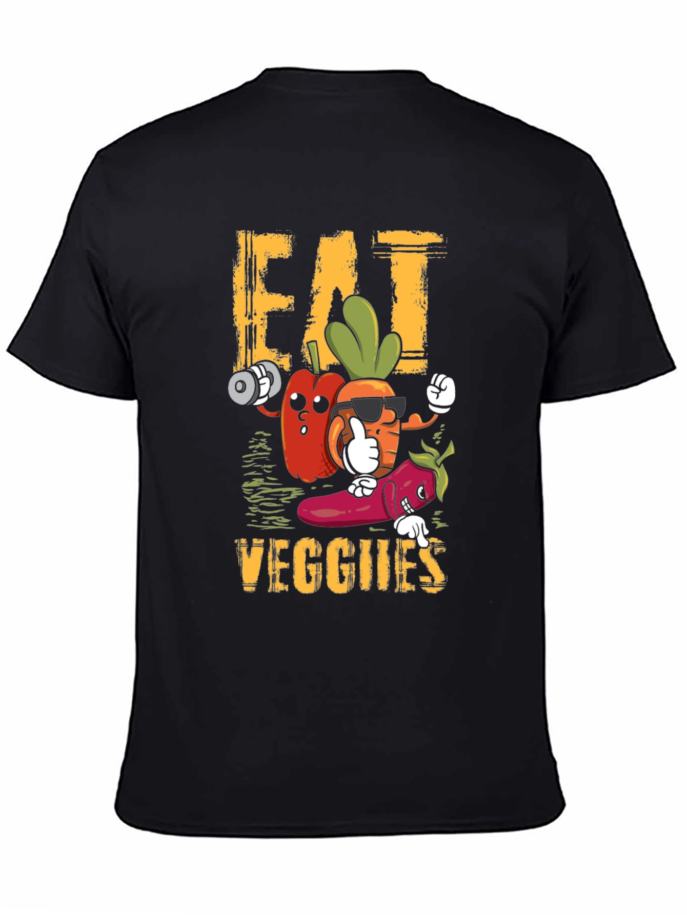 Eat Veggies T-Shirt - Cartoon Veggie Characters - 4