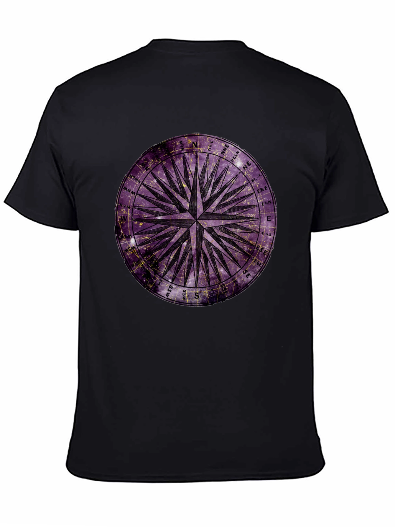 Black Celestial Compass Graphic Tee view 4
