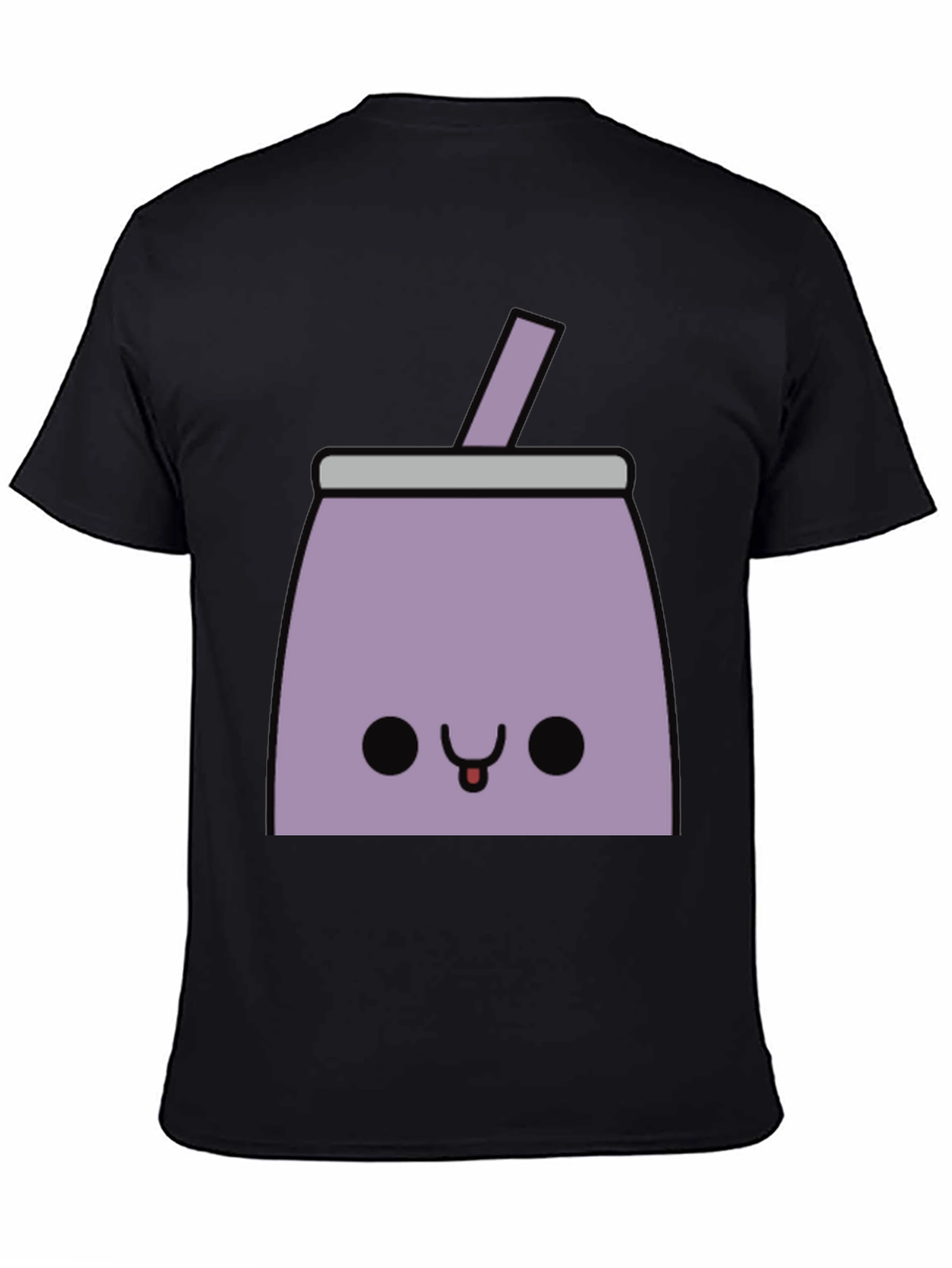 Black Kawaii Milkshake T-Shirt - Cute Graphic Tee view 4