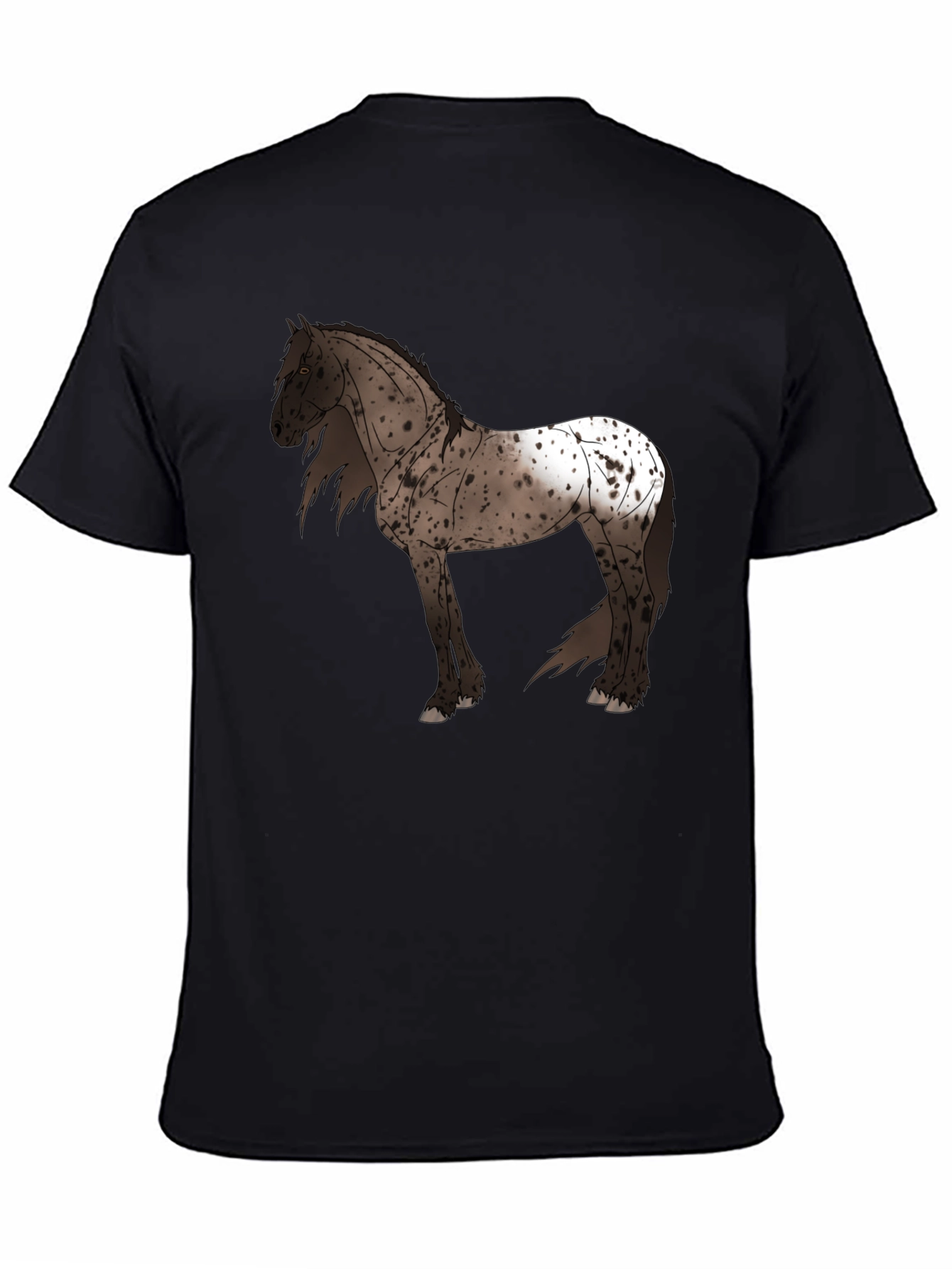 Black Horse Graphic Tee - Stylish Men's Black T-Shirt view 4