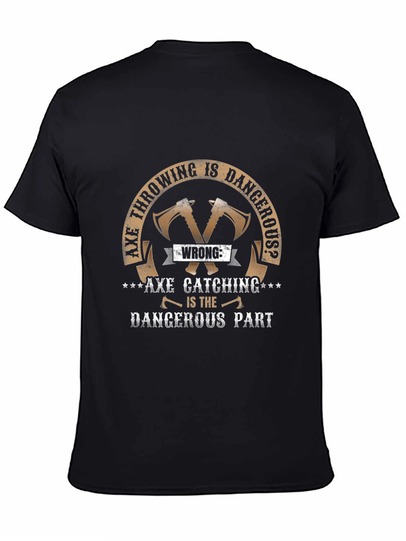Black Axe Throwing Funny T-Shirt view 4