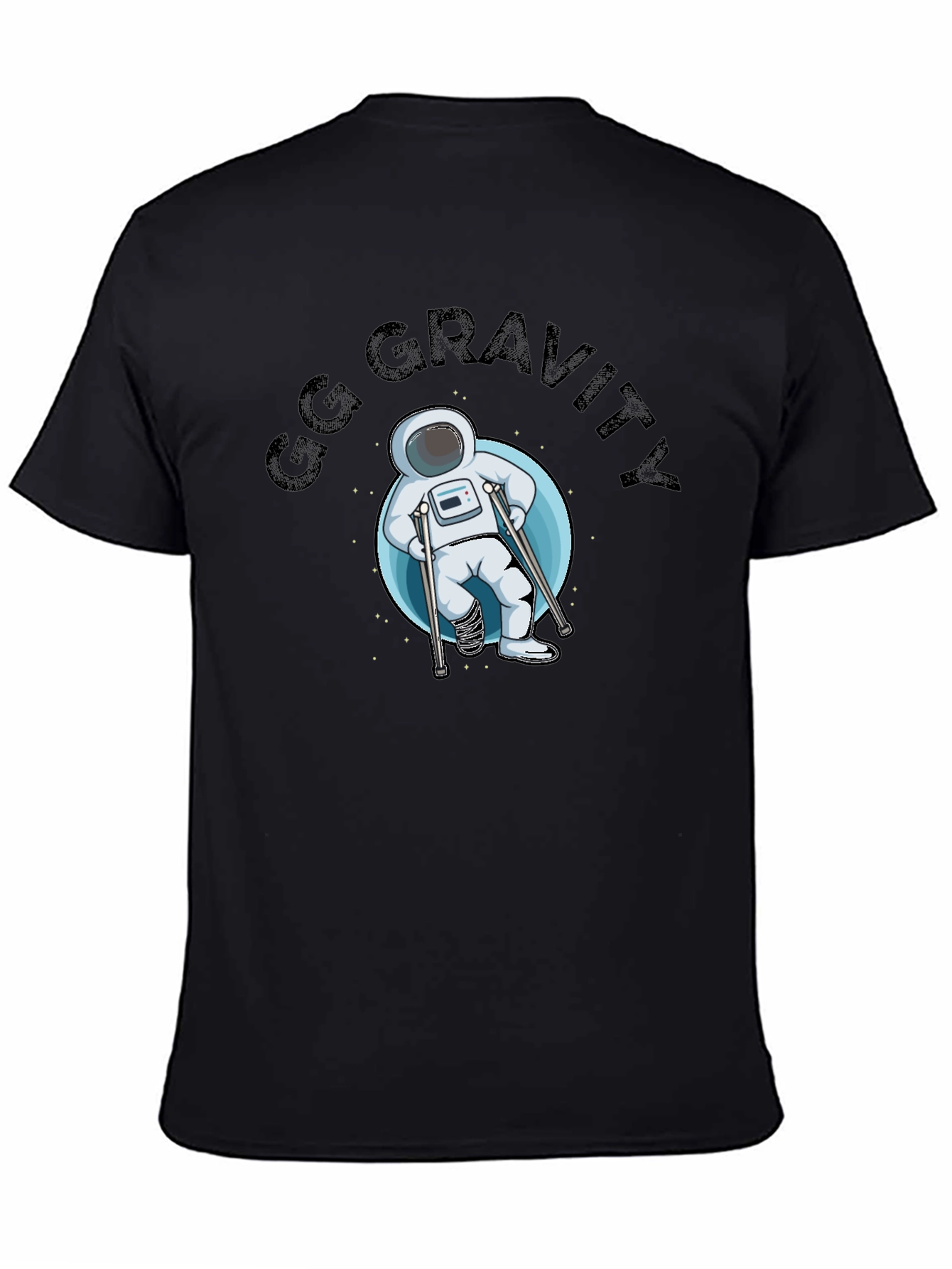 Black GG Gravity Astronaut T-Shirt view 4
