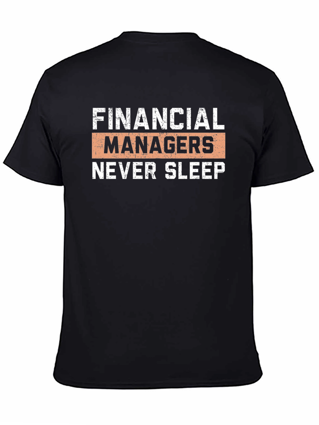 Black Financial Managers Never Sleep Graphic Tee view 4