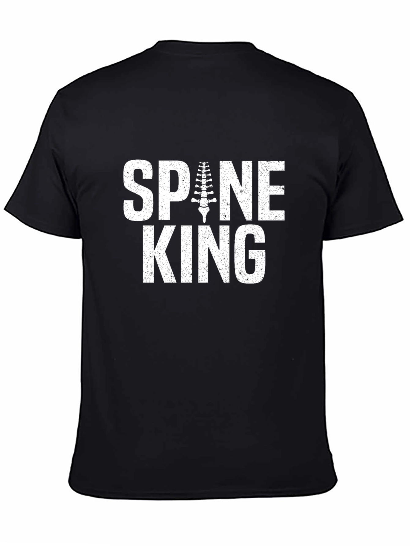 Black Spine King Graphic Tee - Chiropractic Humor Shirt view 4