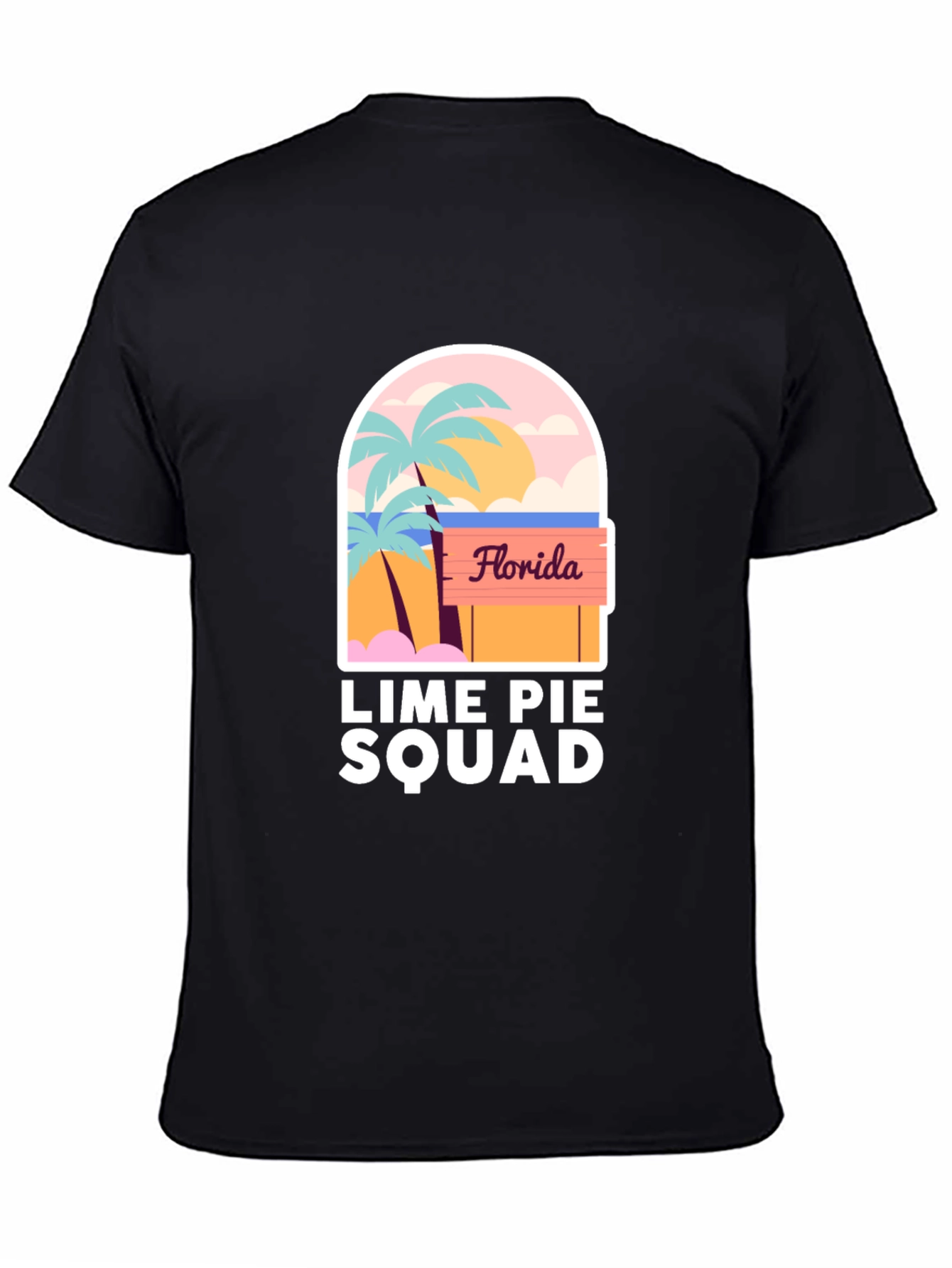 Black Florida Lime Pie Squad Black T-Shirt view 4