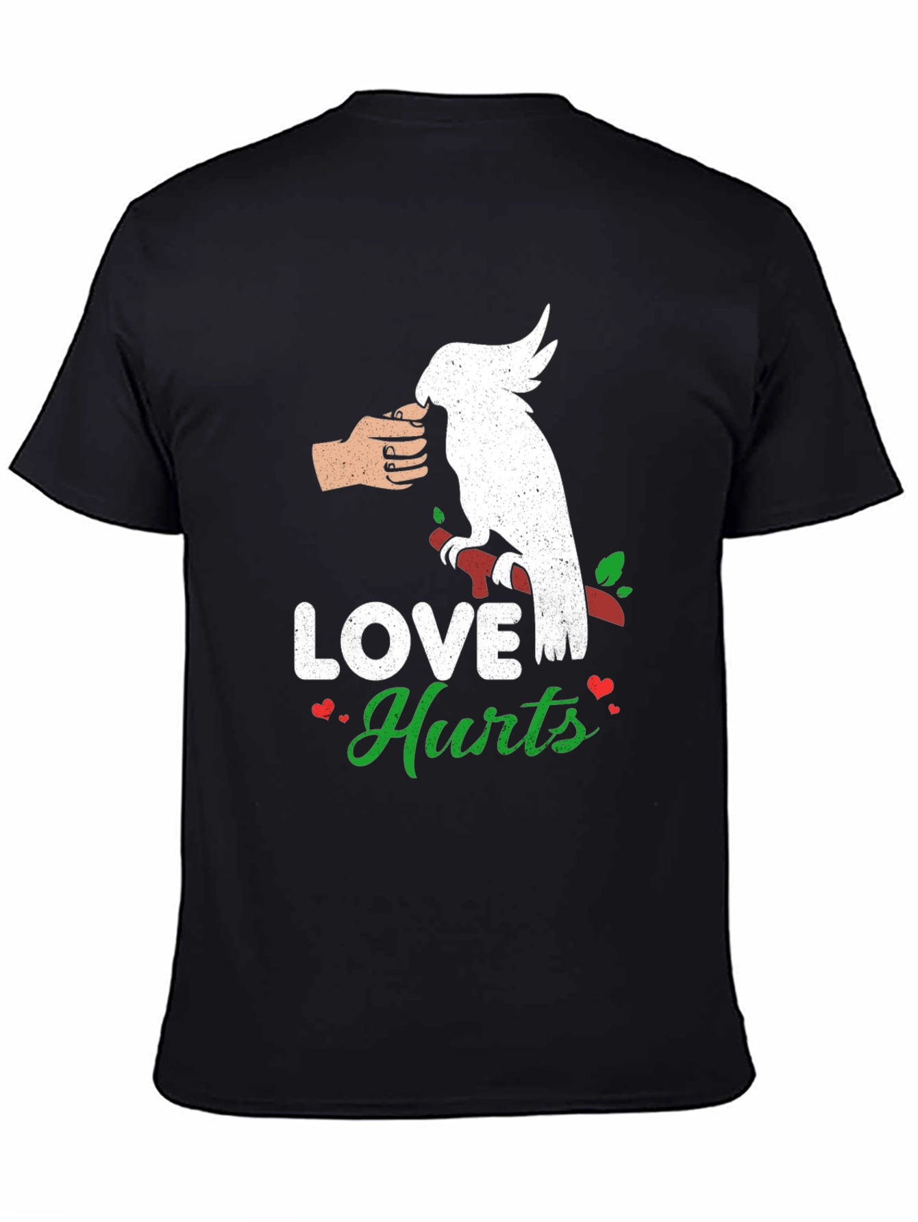 Black Love Hurts Parrot T-Shirt view 4
